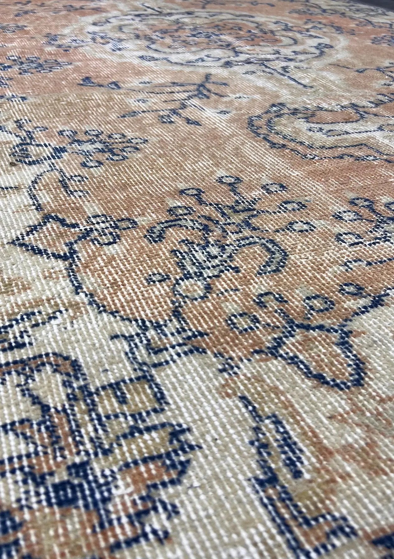 Aitana- Vintage Orange Antique Washed Rug - kudenrugs