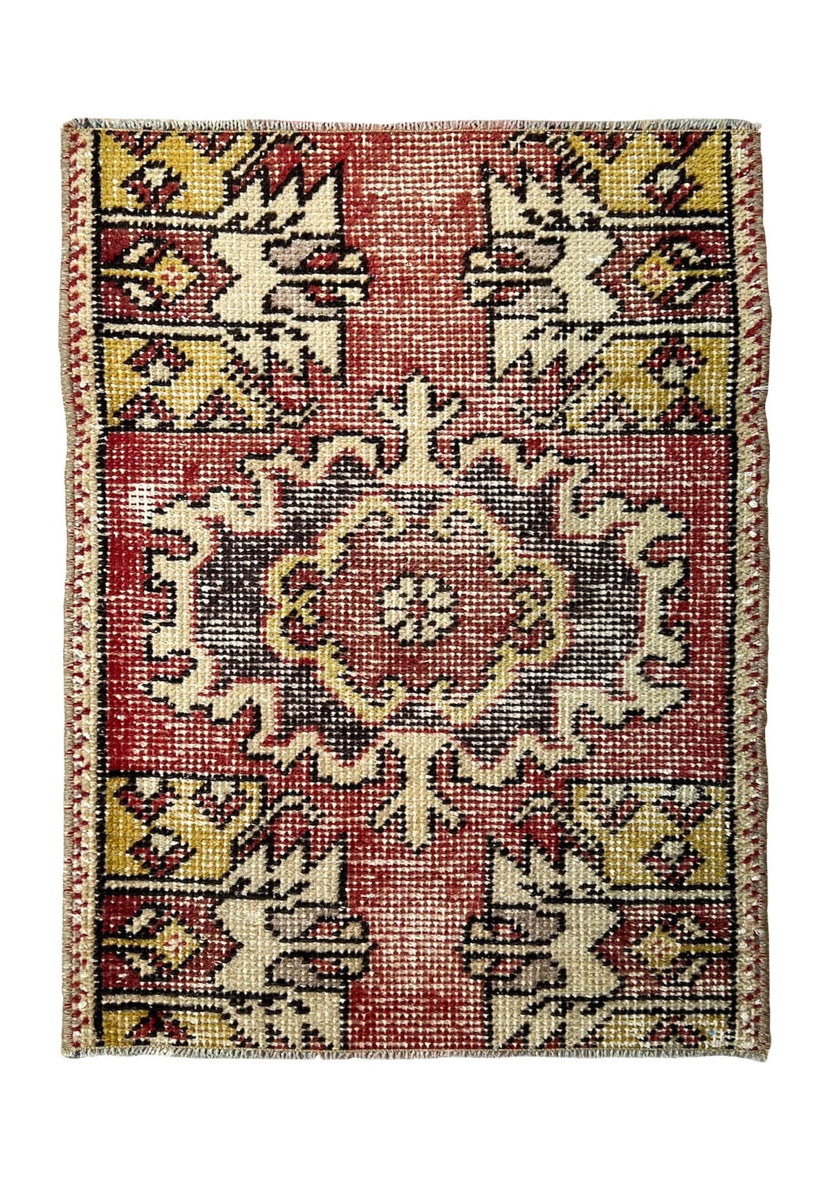 Alana - Vintage Mini Red Area Rug - kudenrugs