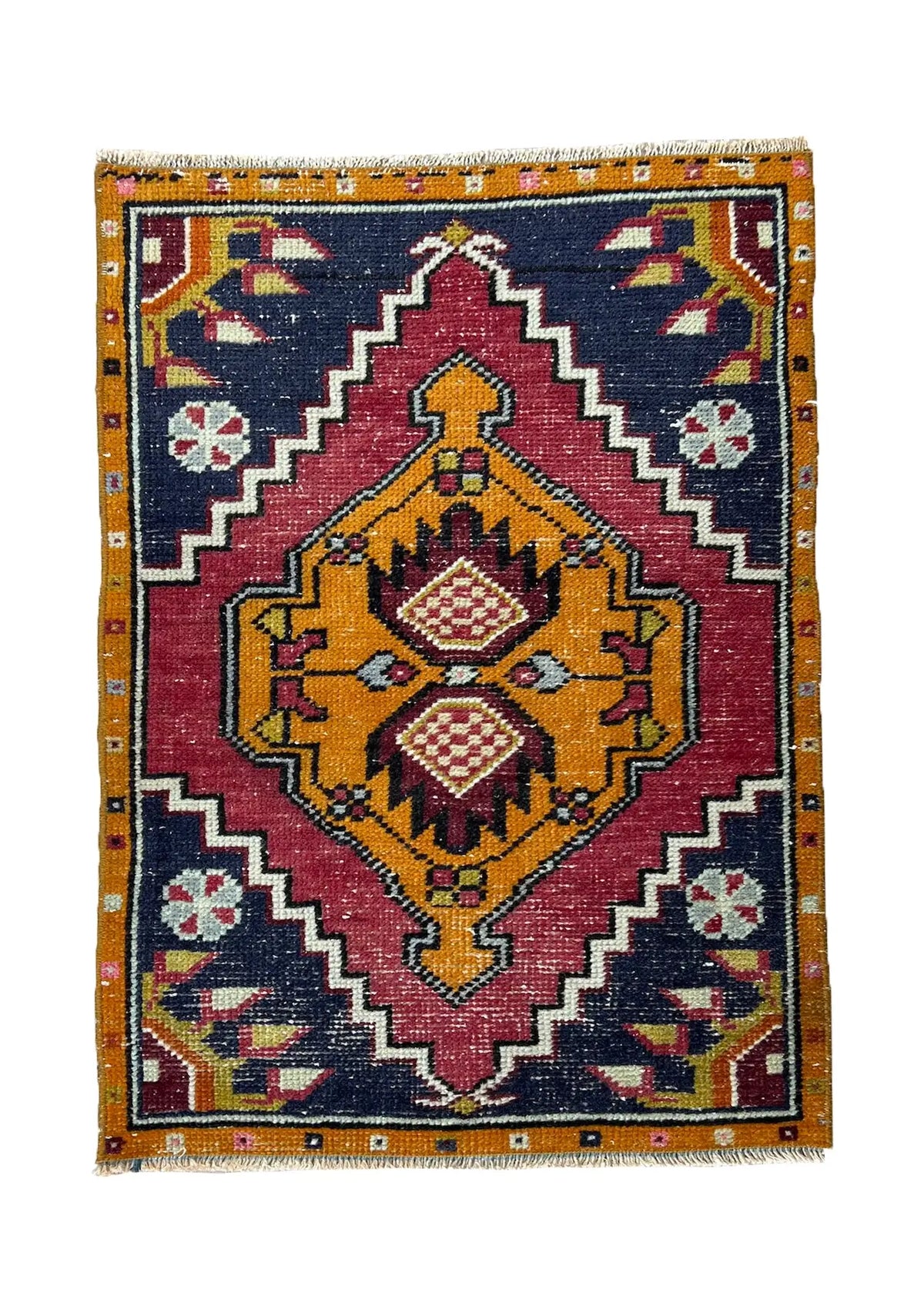 Alden - Vintage Mini Pink Area Rug - kudenrugs