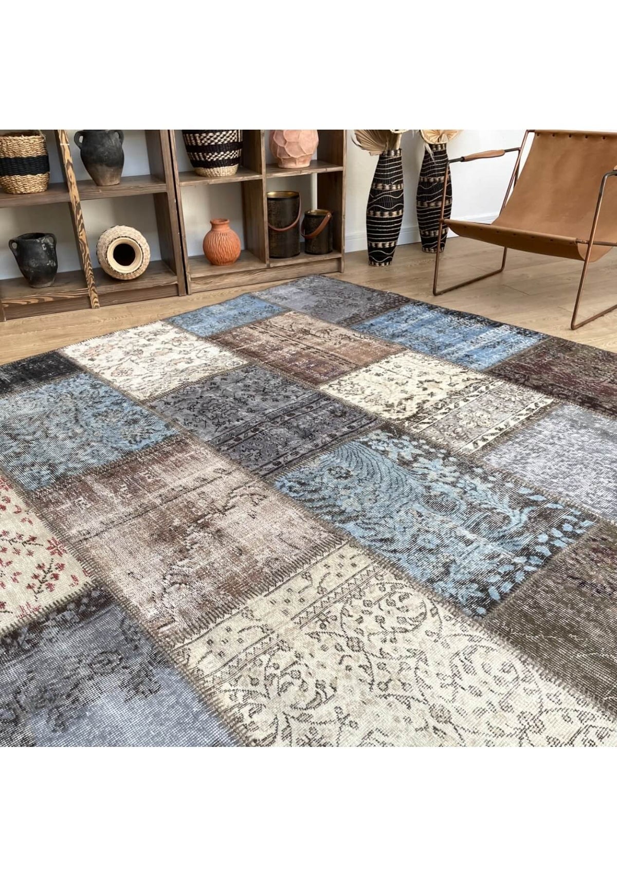 Aleena - Vintage Multi Color Patchwork Rug - kudenrugs