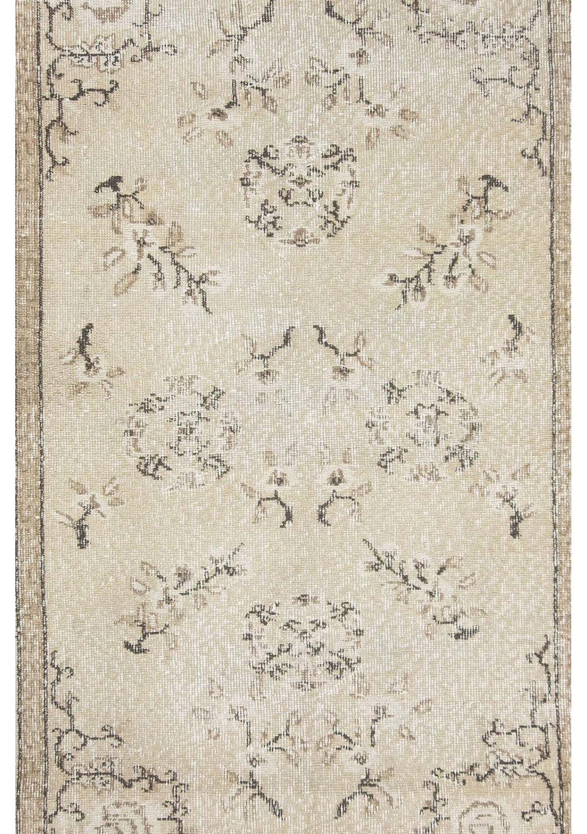 Alisha - Vintage Beige Antique Washed Rug - kudenrugs