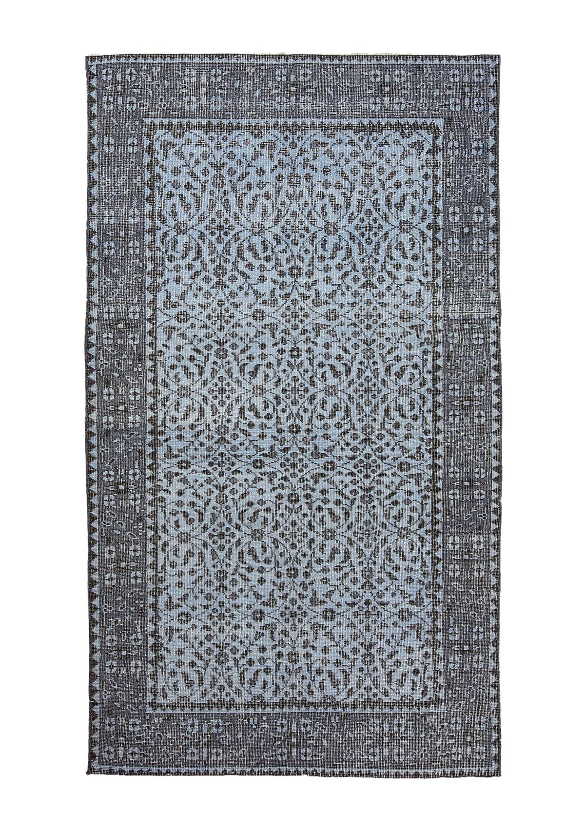 Aliza - Vintage Blue Overdyed Rug - kudenrugs