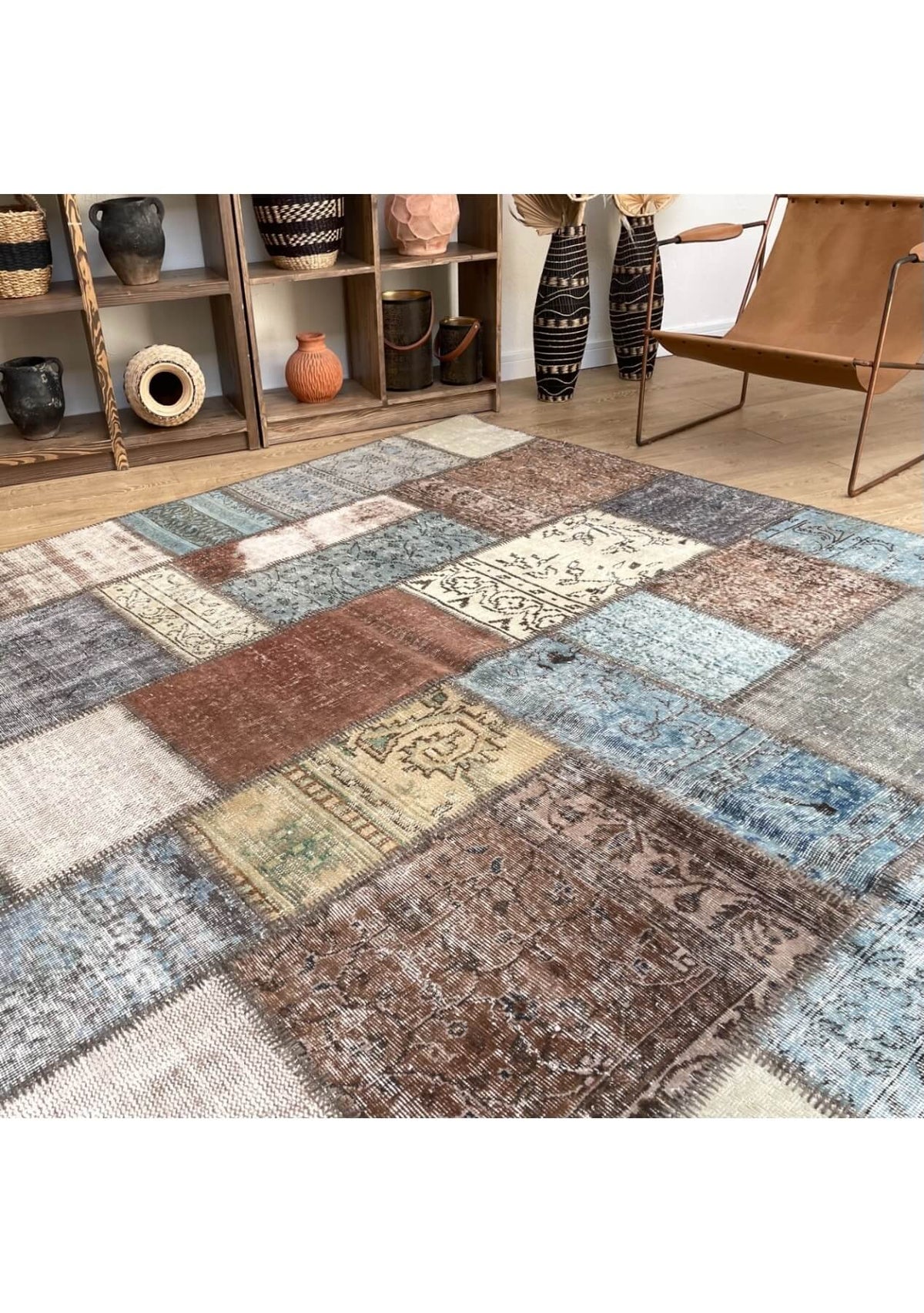 Amira - Vintage Multi Color Patchwork Rug - kudenrugs