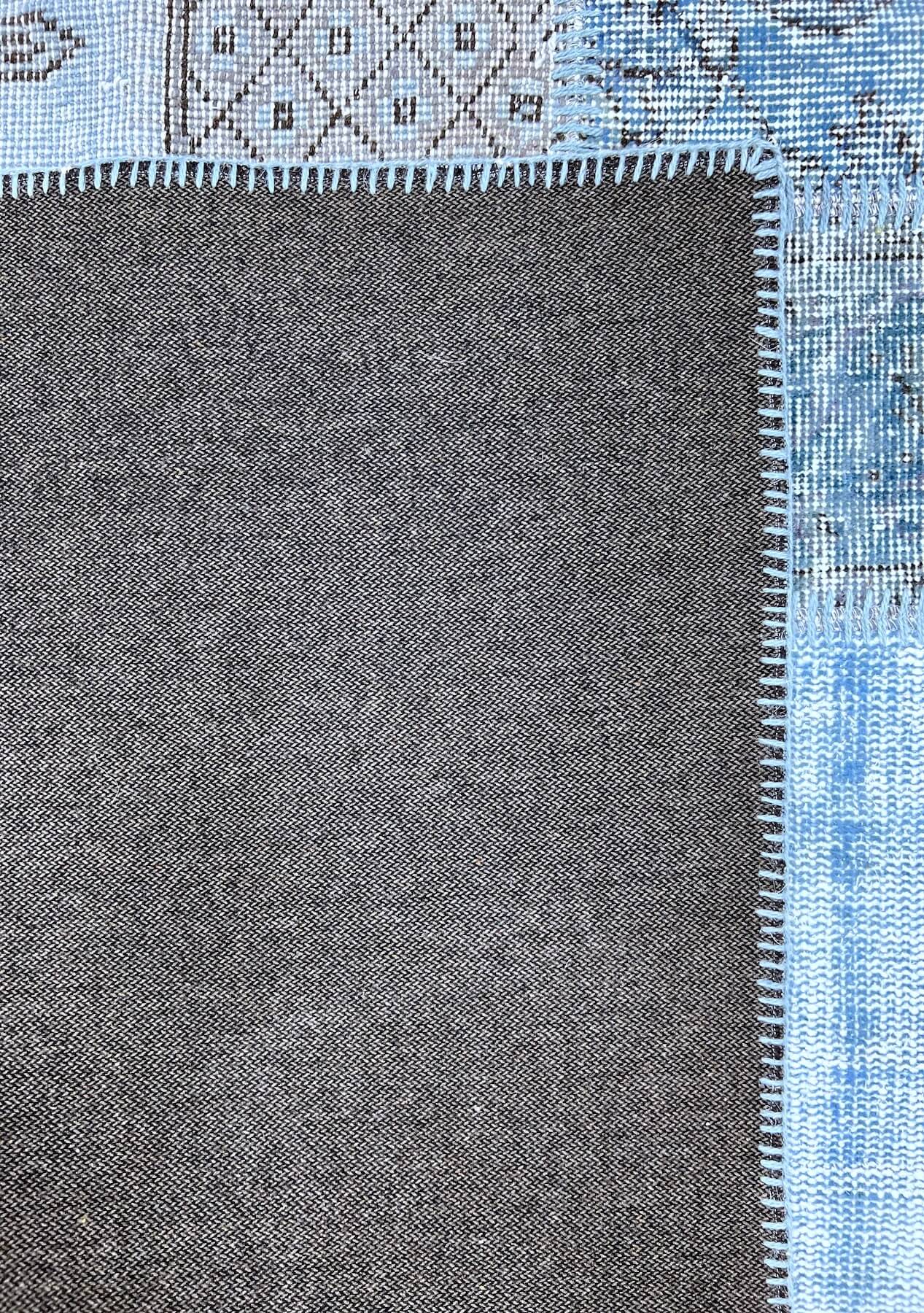 Amiyah - Vintage Blue Patchwork Rug - kudenrugs