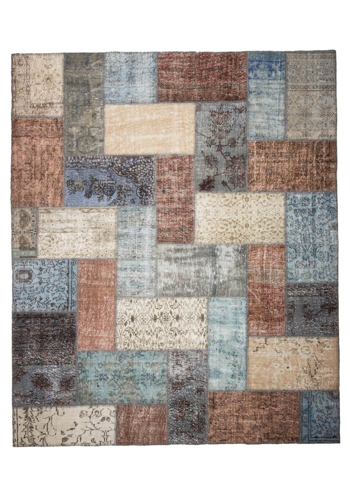 Anita - Vintage Multi Color Patchwork Rug - kudenrugs