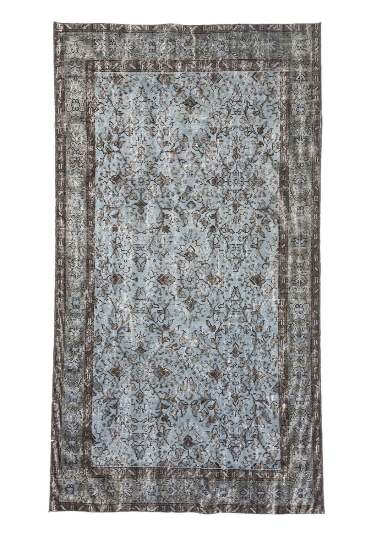 Anna - Vintage Blue Overdyed Rug - kudenrugs