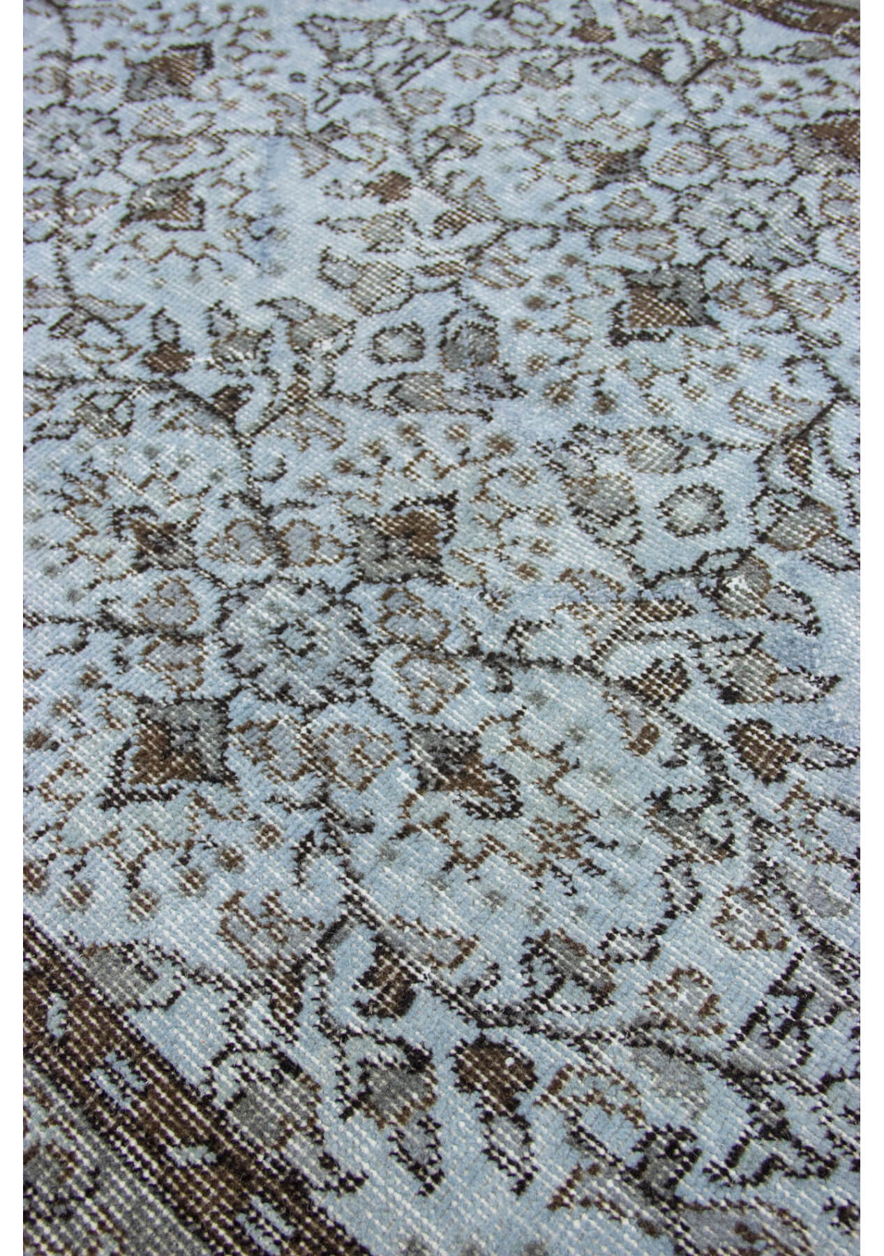 Anna - Vintage Blue Overdyed Rug - kudenrugs