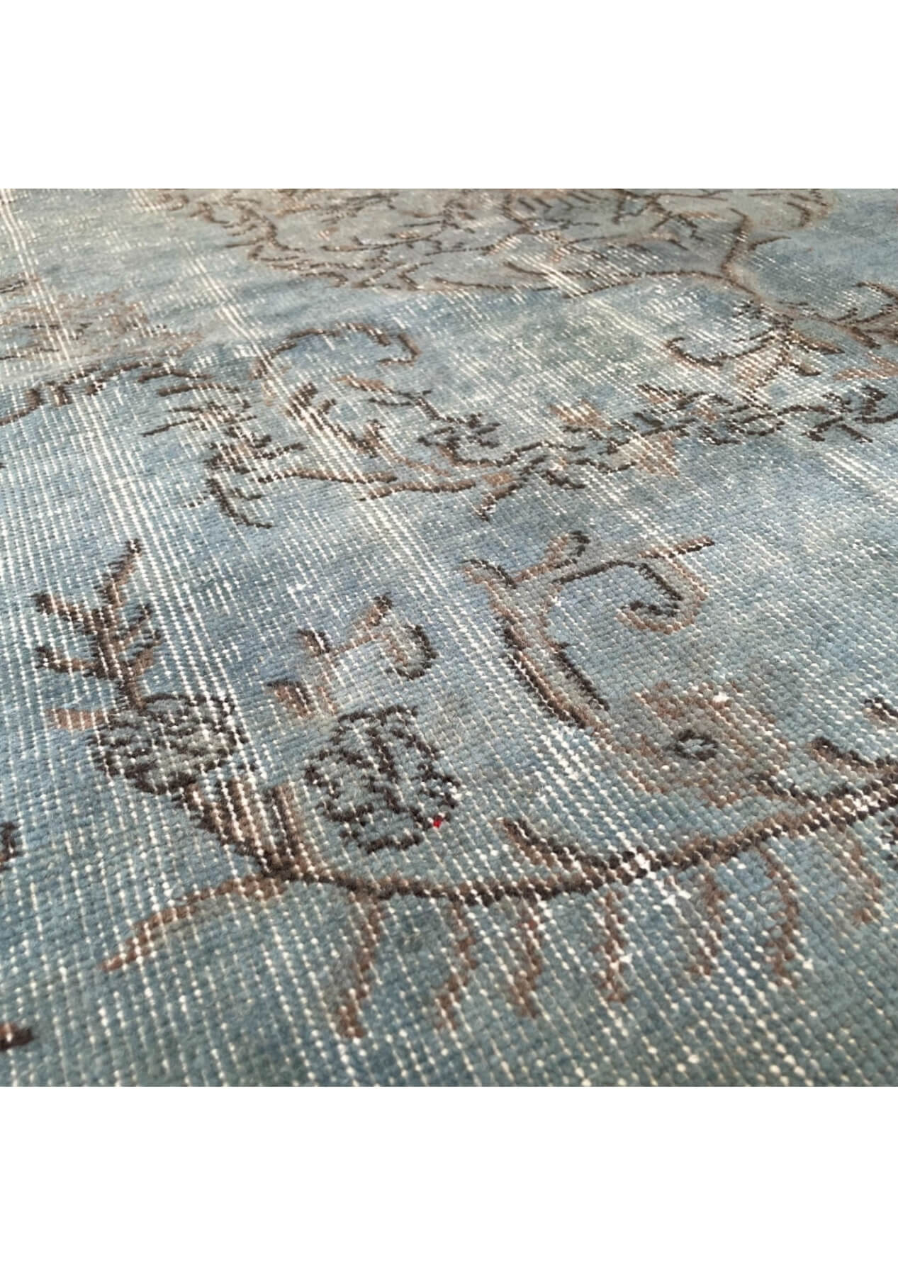 Annie - Vintage Blue Overdyed Rug - kudenrugs