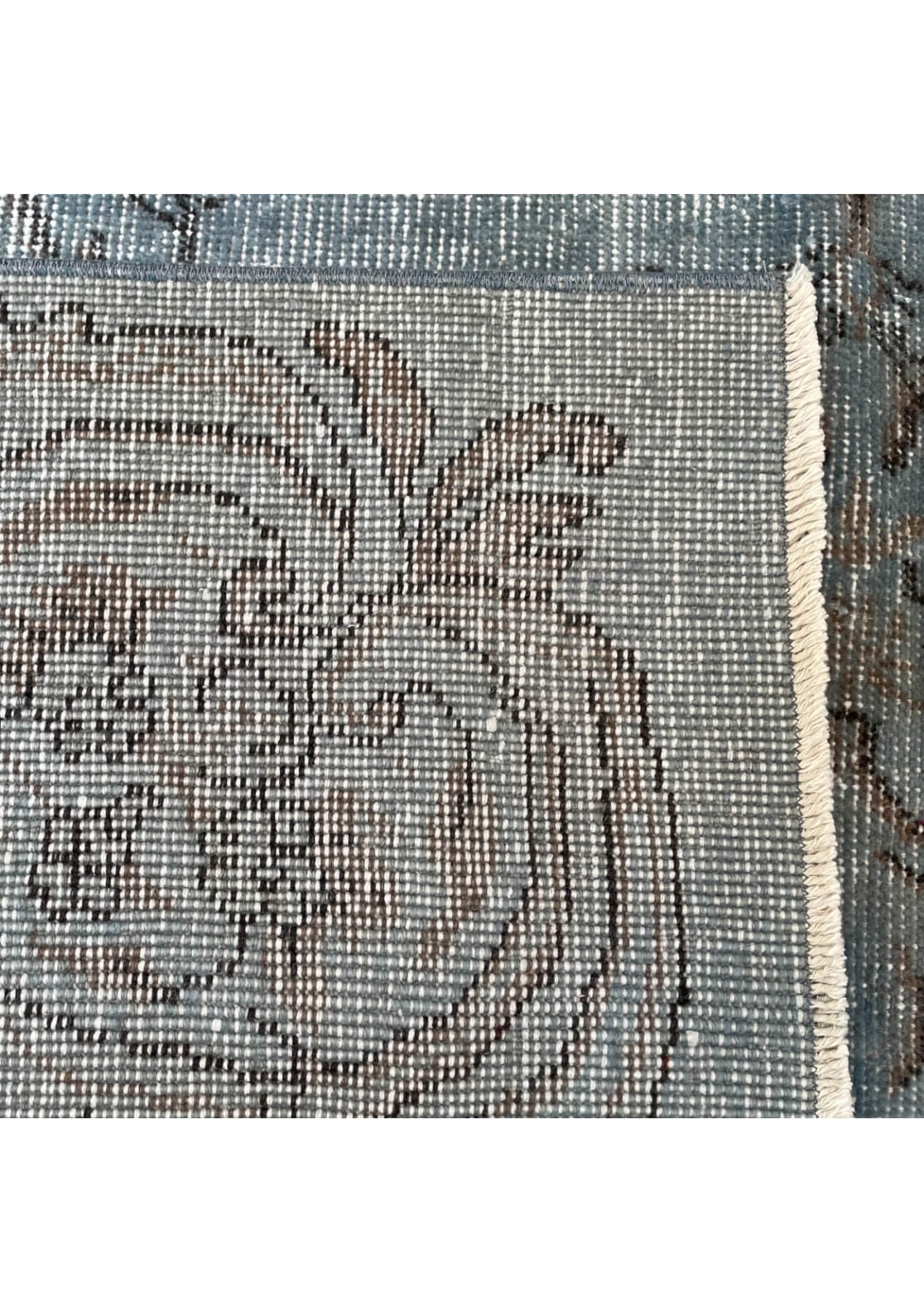 Annie - Vintage Blue Overdyed Rug - kudenrugs