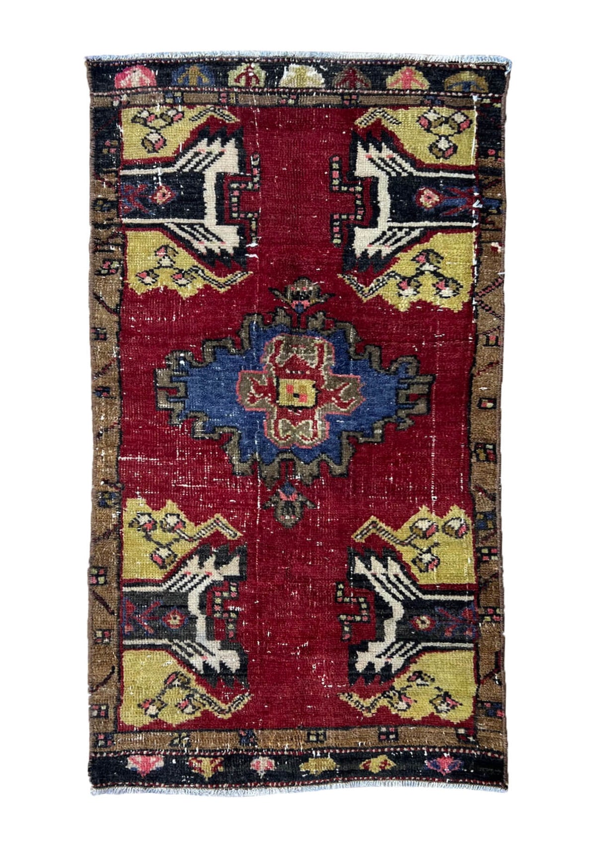 Antonella - Vintage Mini Red Area Rug - kudenrugs