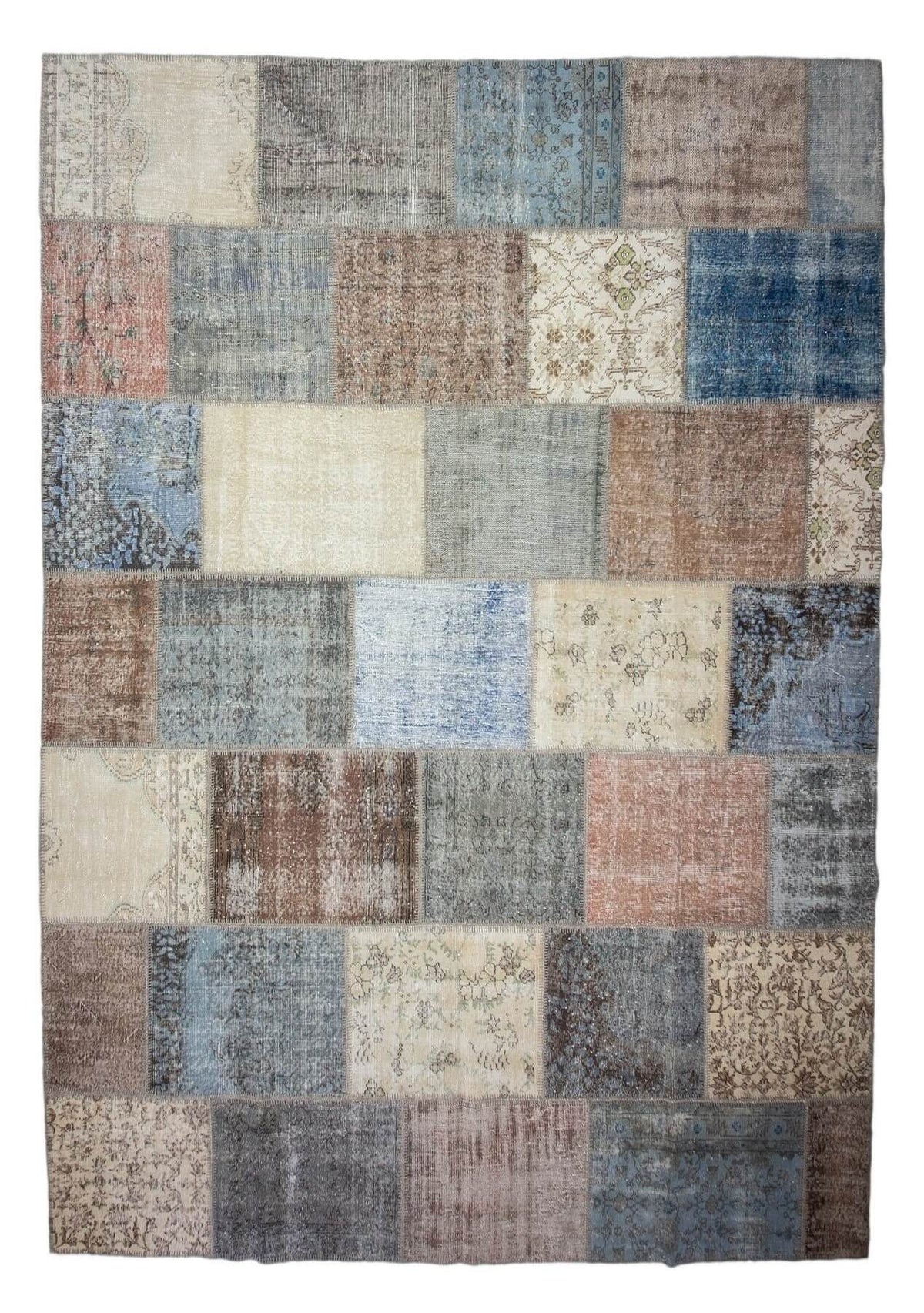 Anya - Vintage Multi Color Patchwork Rug - kudenrugs