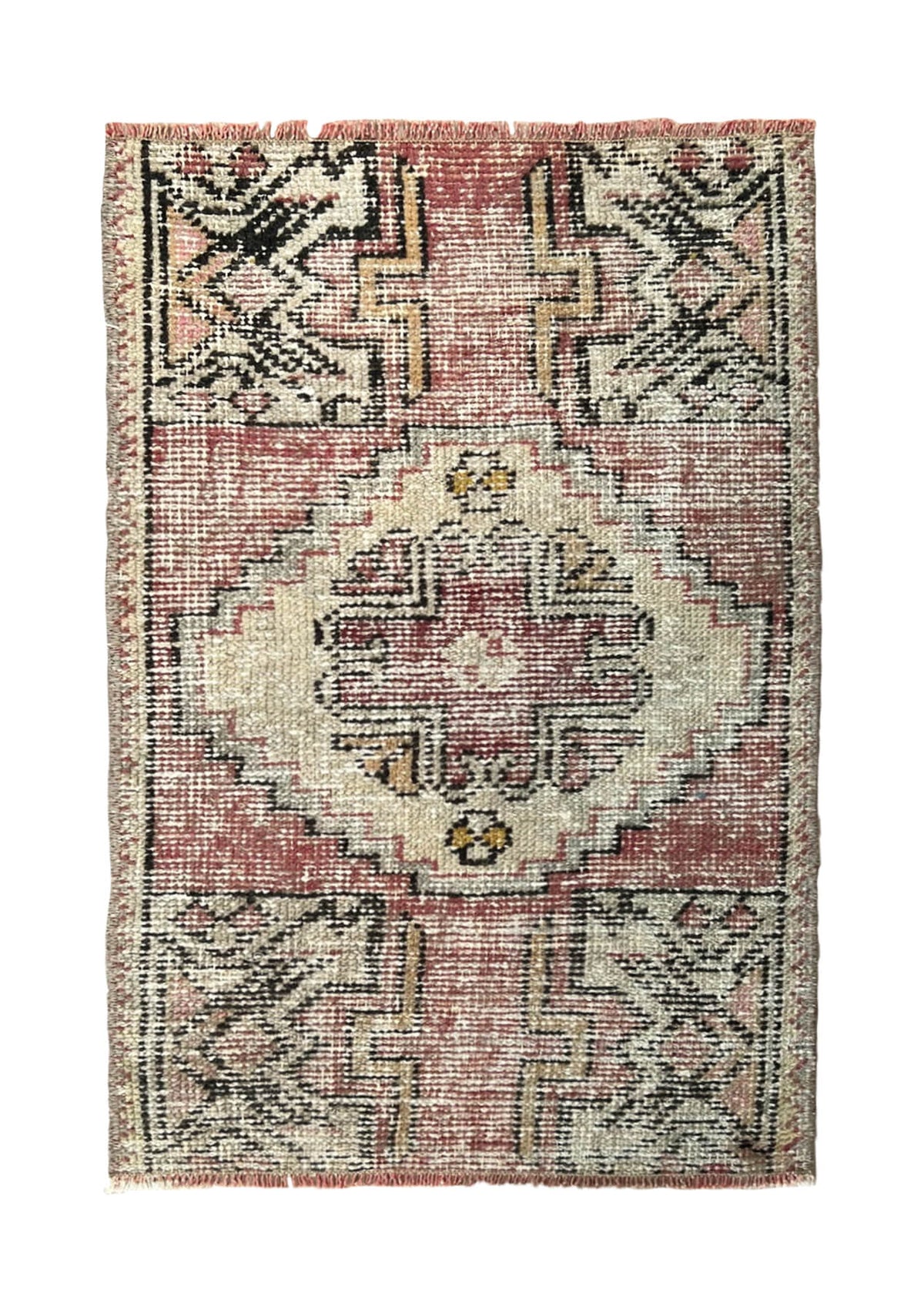 Ariana - Vintage Mini Pink Area Rug - kudenrugs