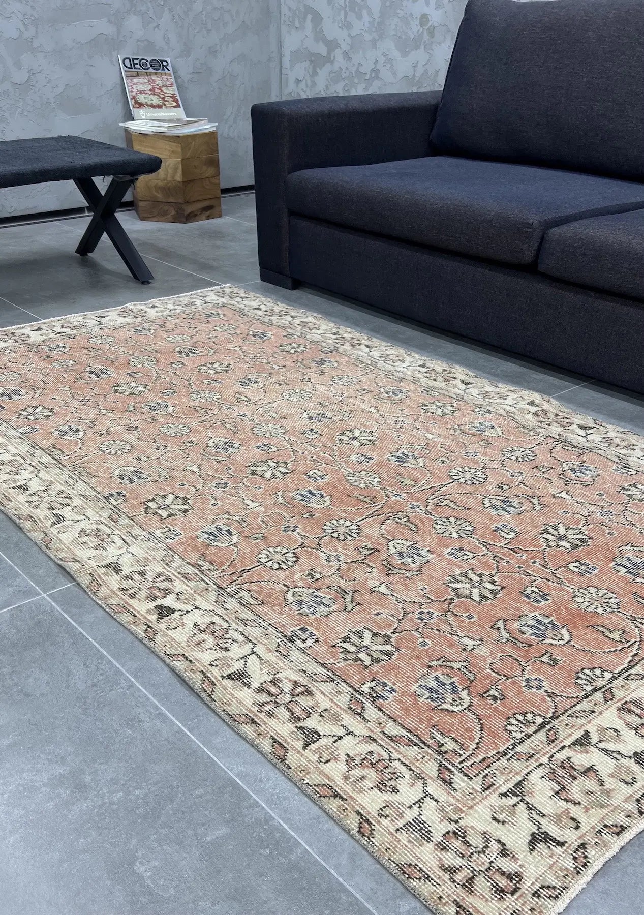 Astrid - Vintage Orange Antique Washed Rug - kudenrugs