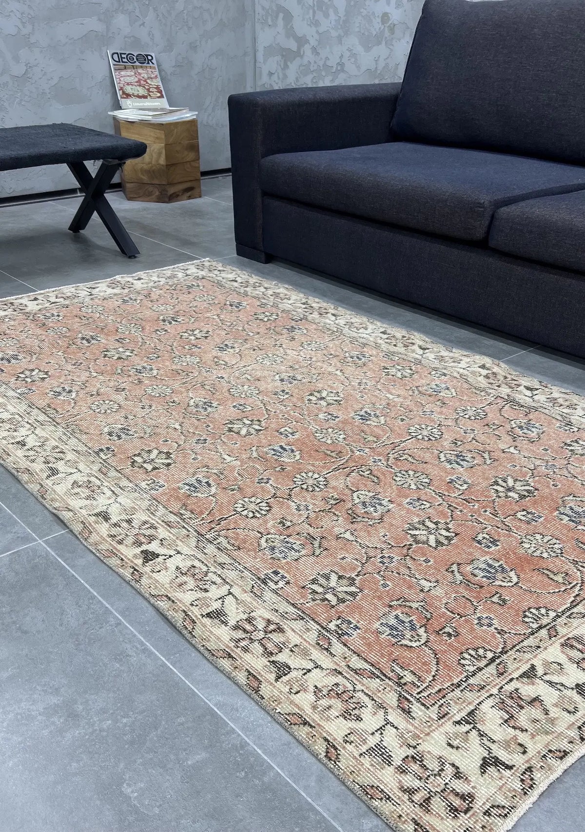 Astrid - Vintage Orange Antique Washed Rug - kudenrugs
