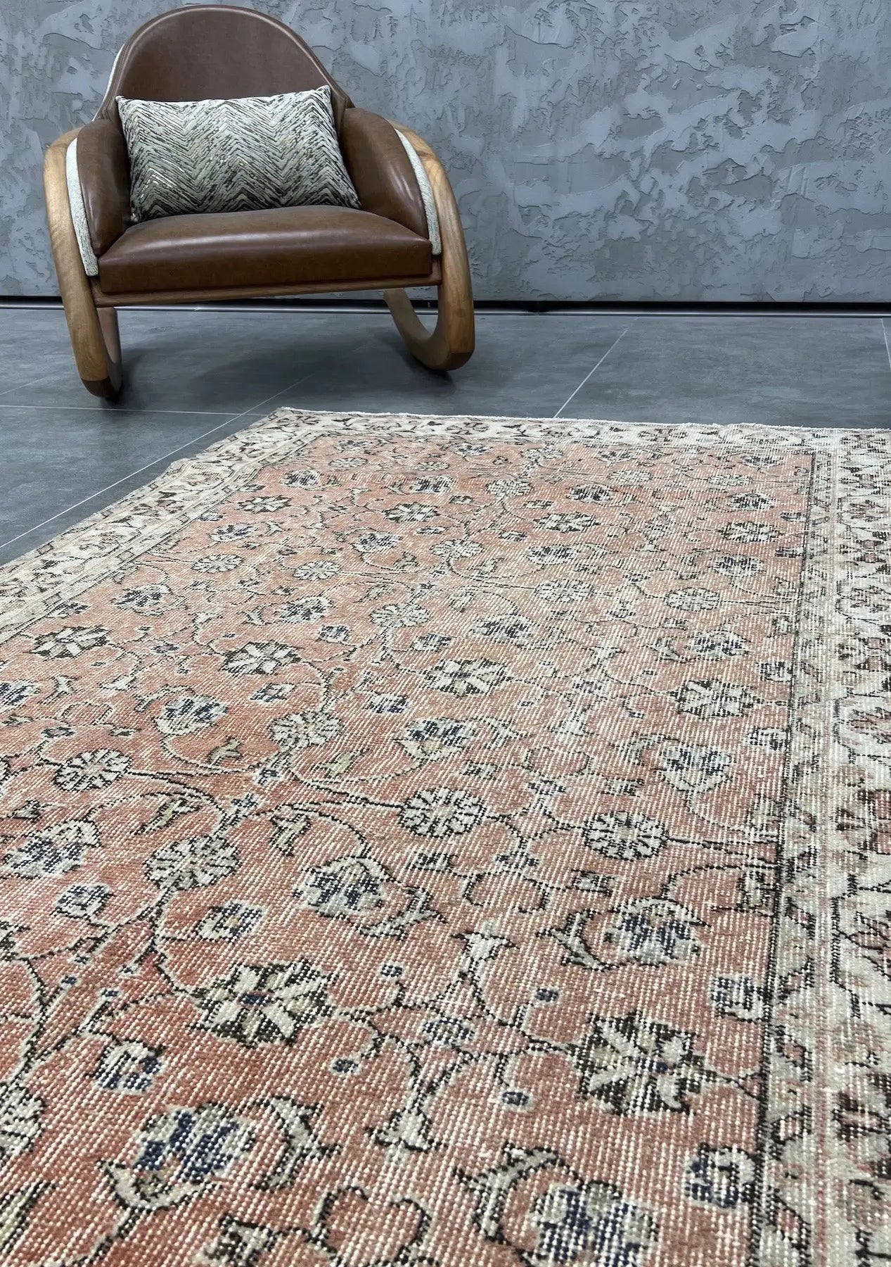 Astrid - Vintage Orange Antique Washed Rug - kudenrugs