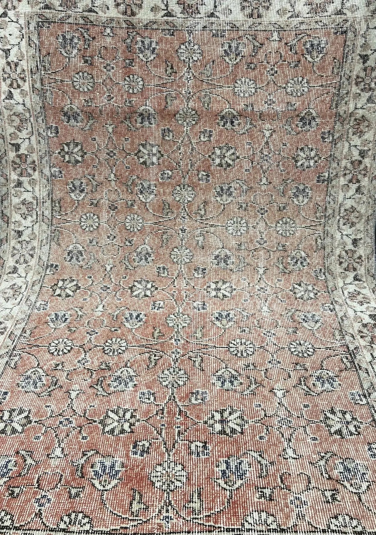 Astrid - Vintage Orange Antique Washed Rug - kudenrugs
