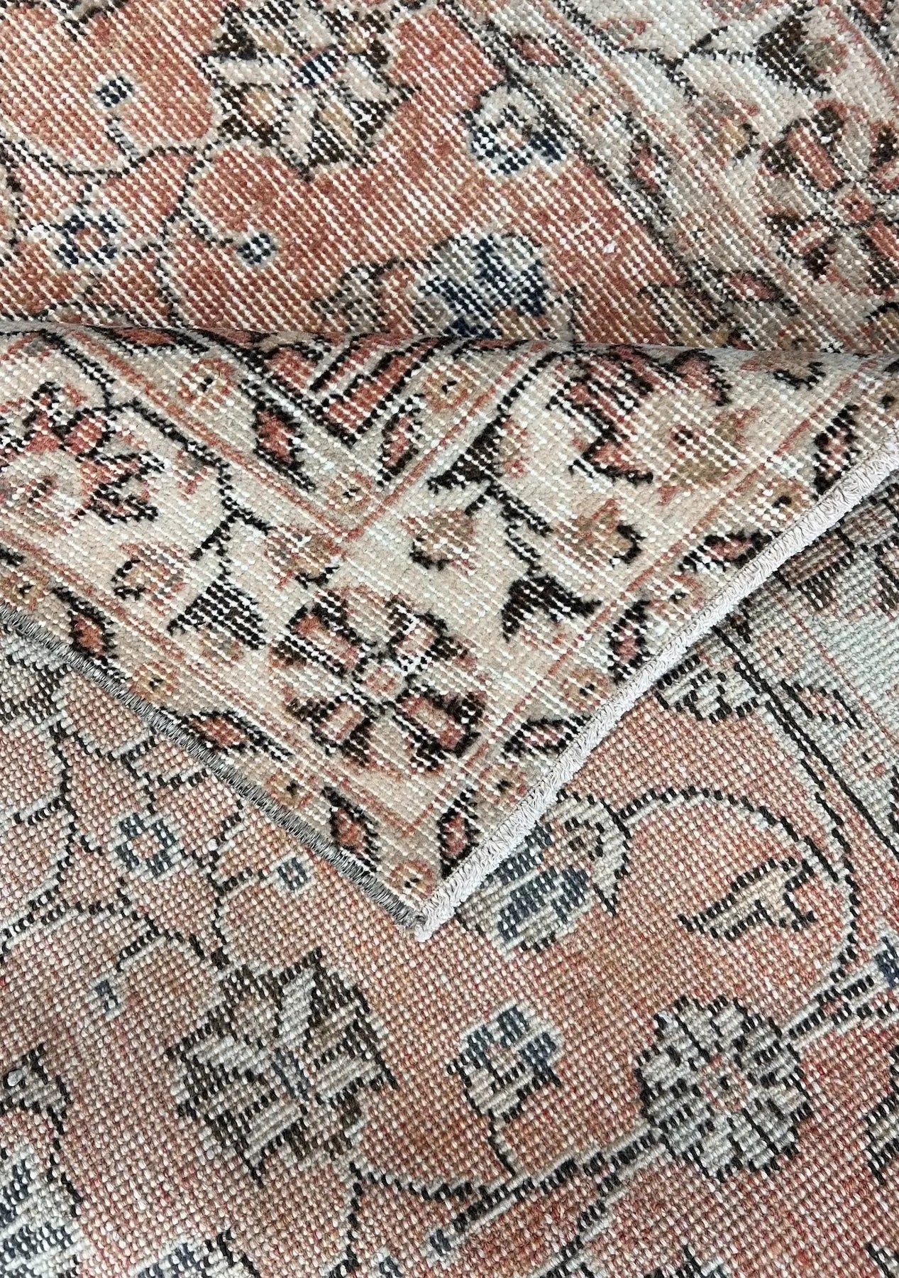 Astrid - Vintage Orange Antique Washed Rug - kudenrugs