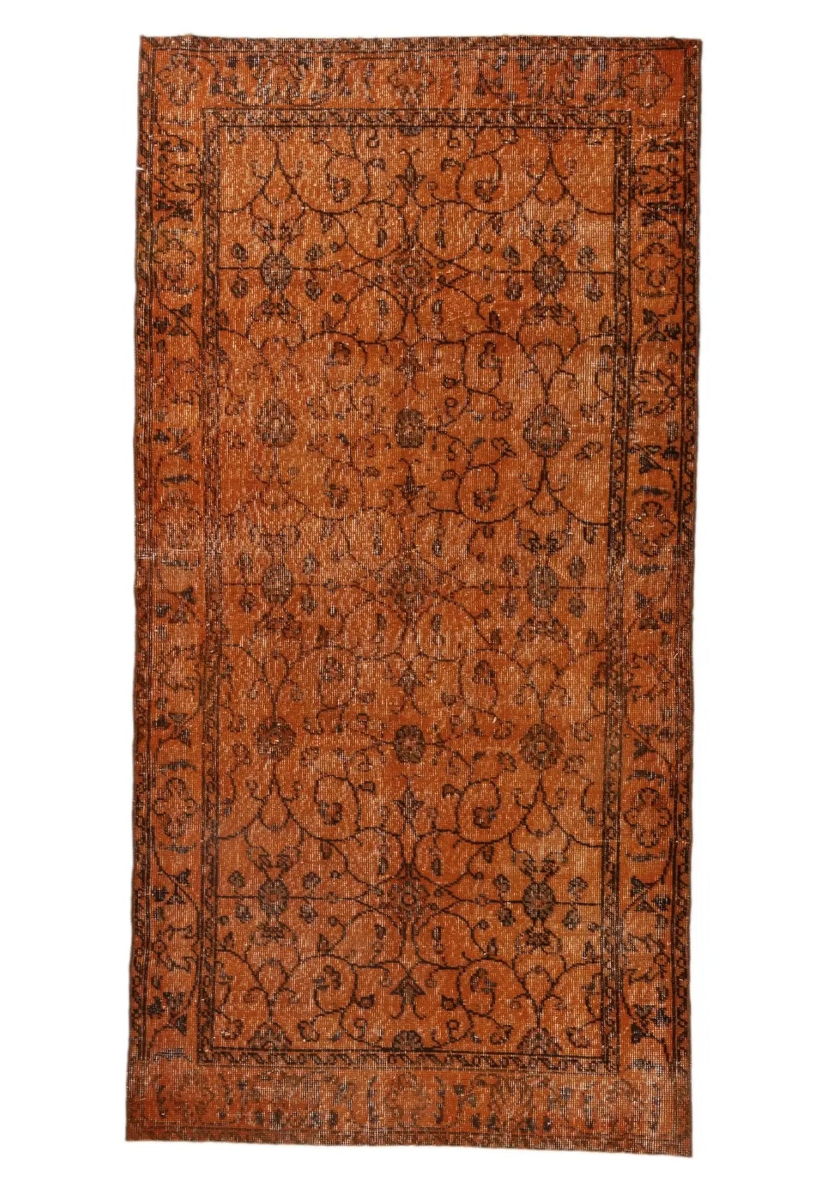 Aurelia - Vintage Orange Overdyed Rug - kudenrugs