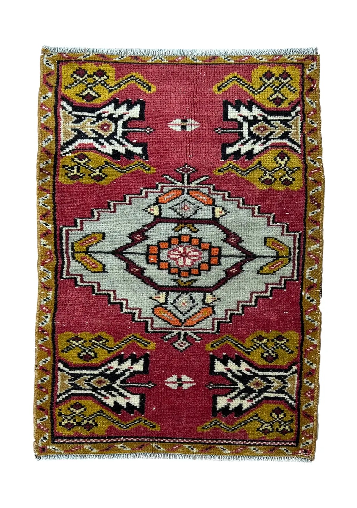 Bidelia - Vintage Mini Pink Area Rug - kudenrugs