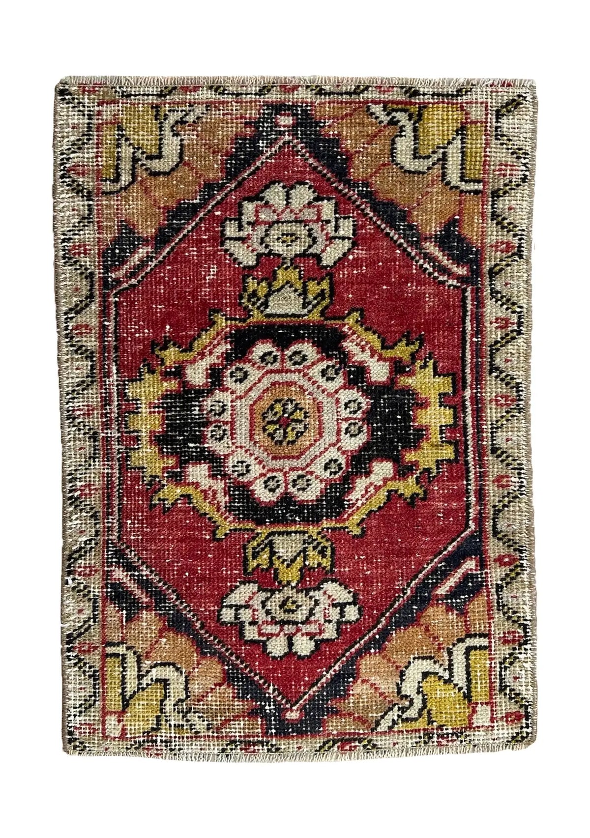 Bozidara - Vintage Mini Red Area Rug - kudenrugs