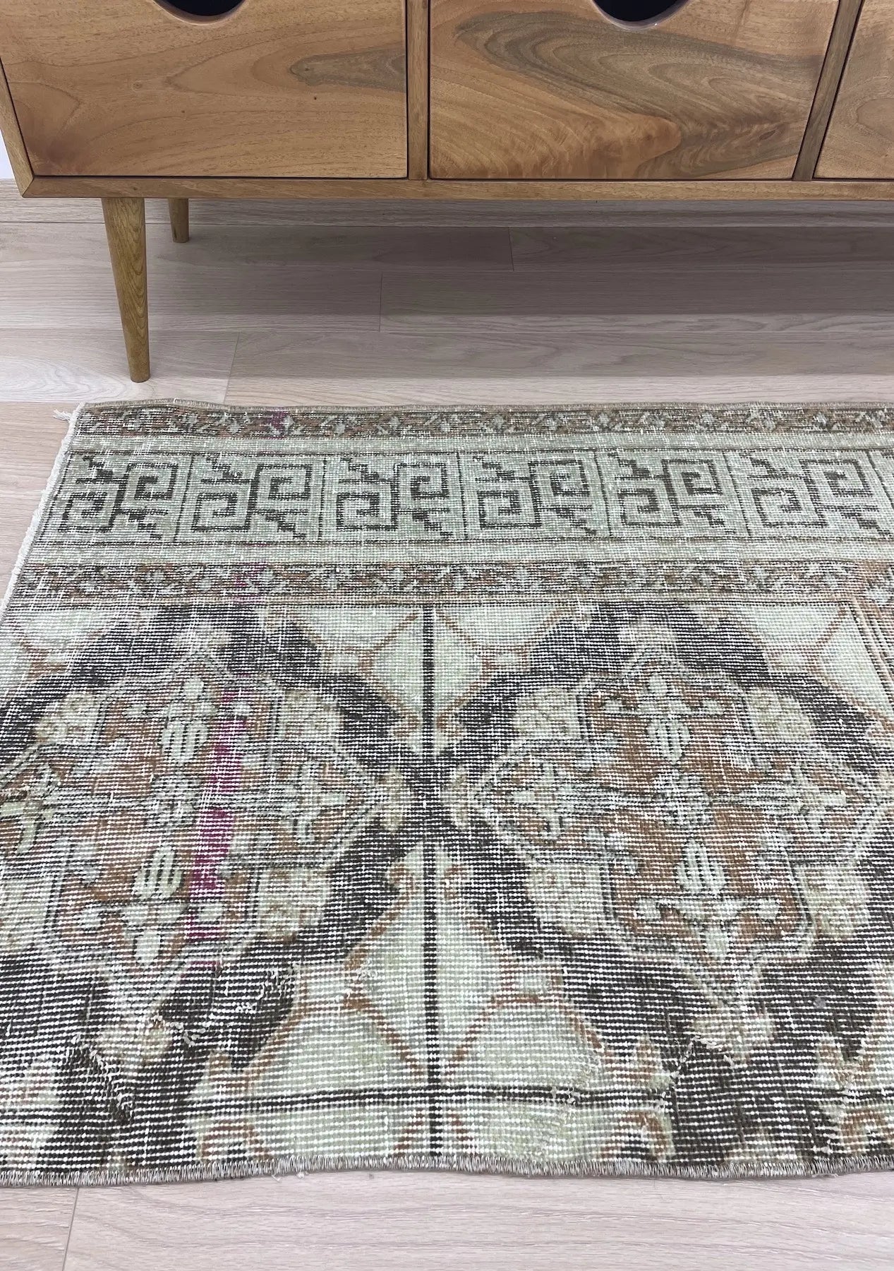 Briar - Vintage Beige Antique Washed Rug - kudenrugs