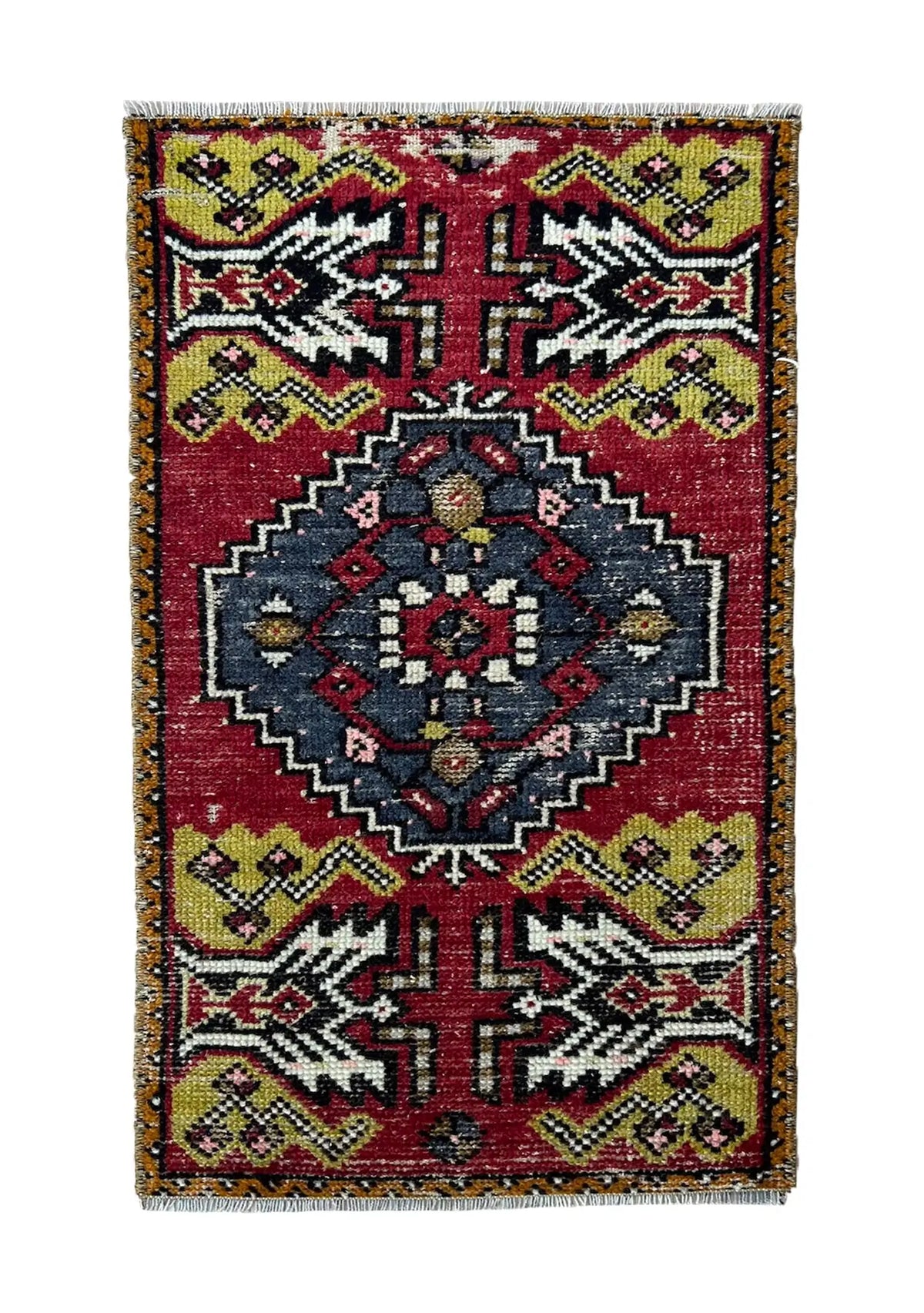 Chandelle - Vintage Mini Red Area Rug - kudenrugs