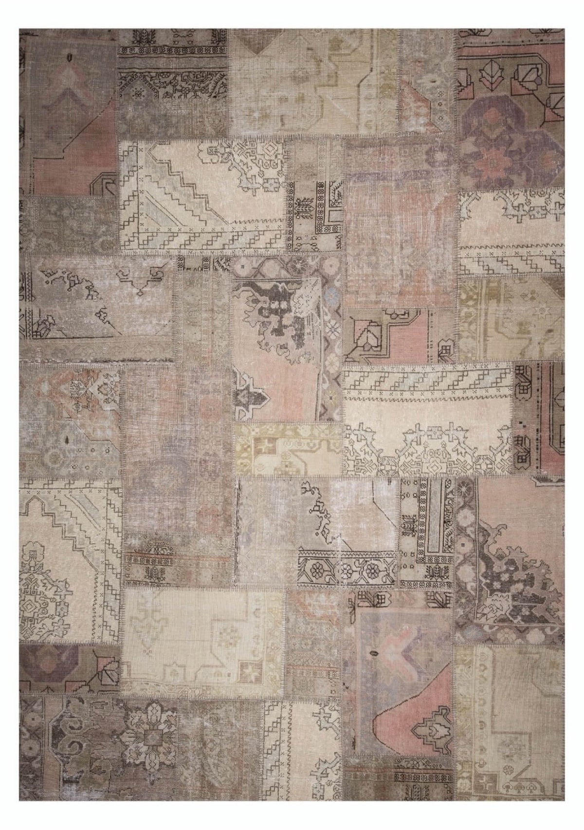 Chantelle - Vintage Turkish Patchwork Rug - kudenrugs