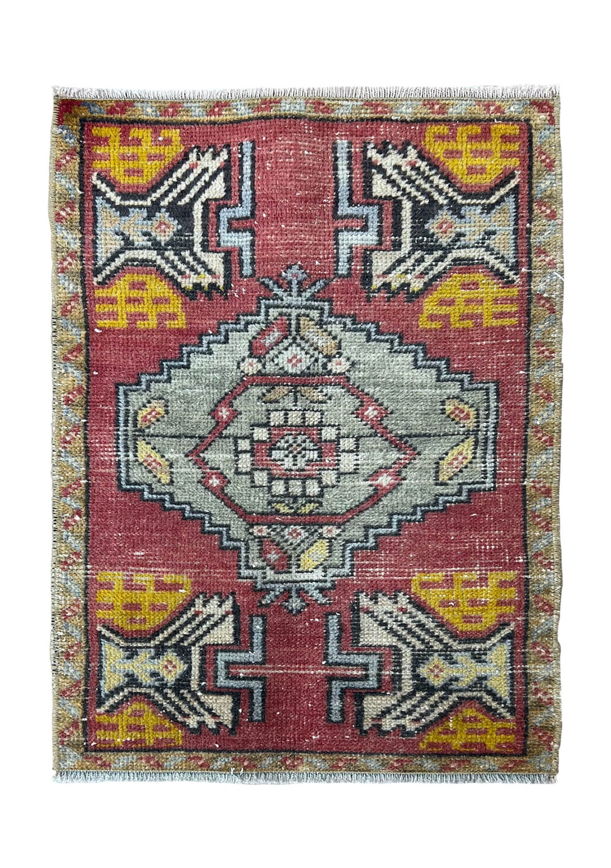 Clementine - Vintage Mini Pink Area Rug - kudenrugs