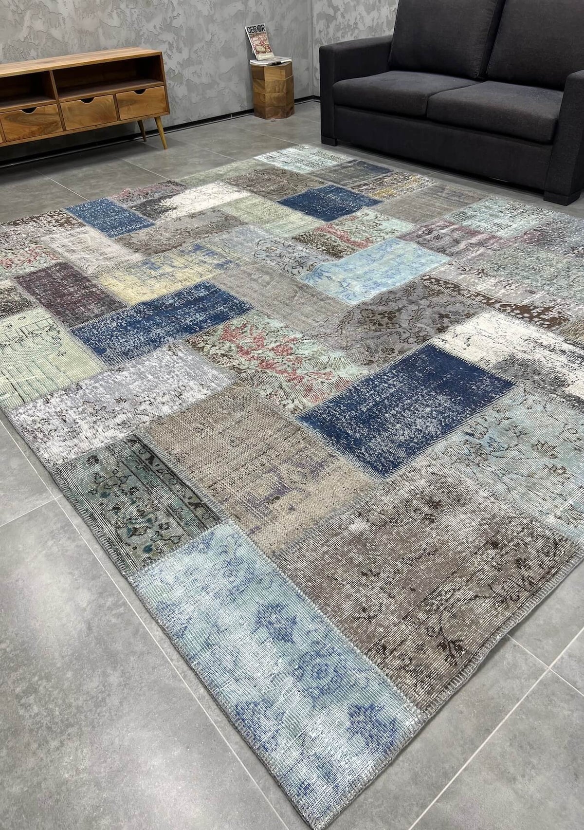 Daisy - Vintage Multi Color Patchwork Rug - kudenrugs