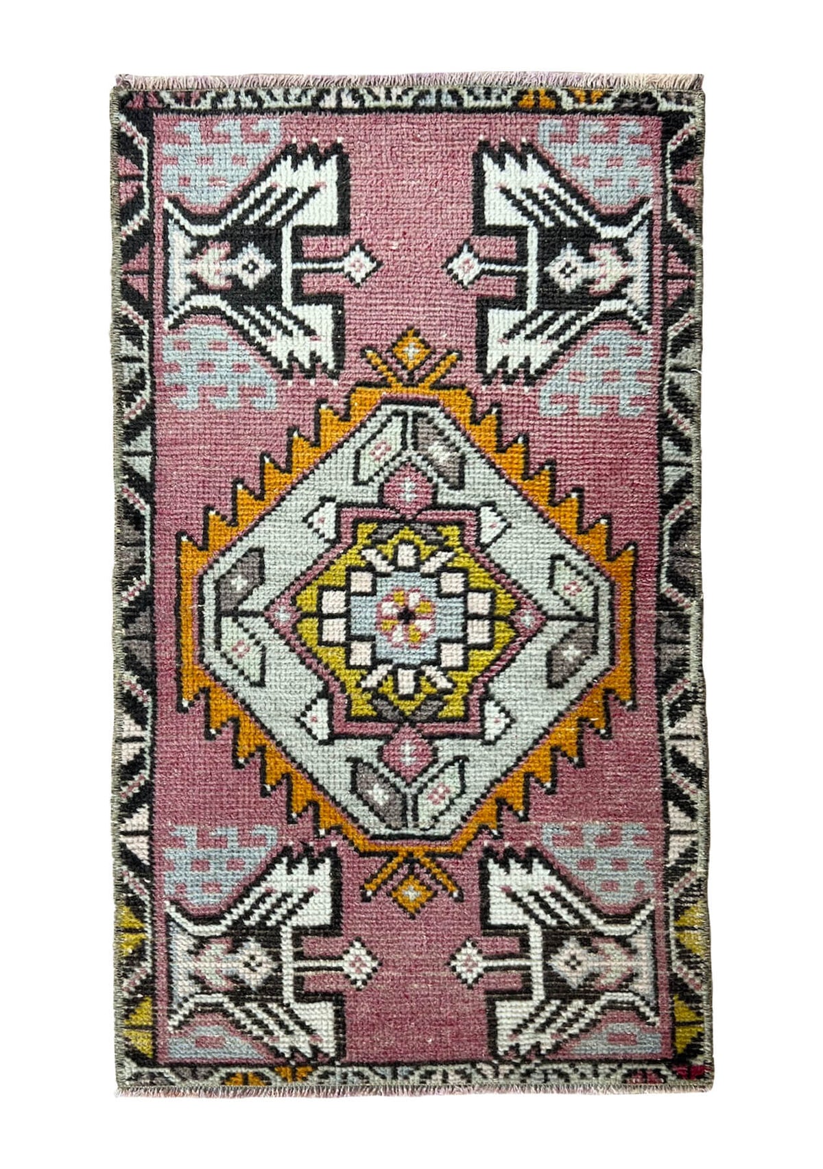Daniella - Vintage Mini Pink Area Rug - kudenrugs