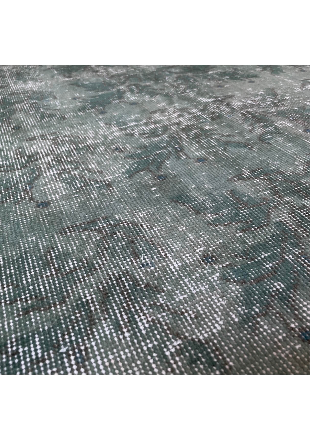 Deborah - Vintage Green Overdyed Rug - kudenrugs