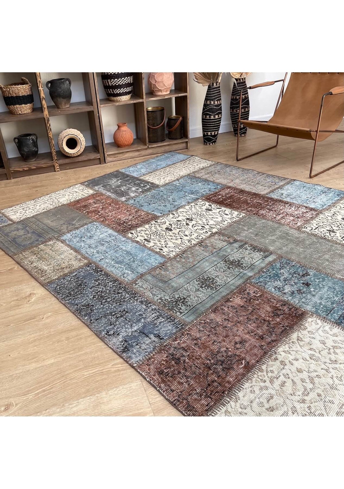 Demi - Vintage Multi Color Patchwork Rug - kudenrugs