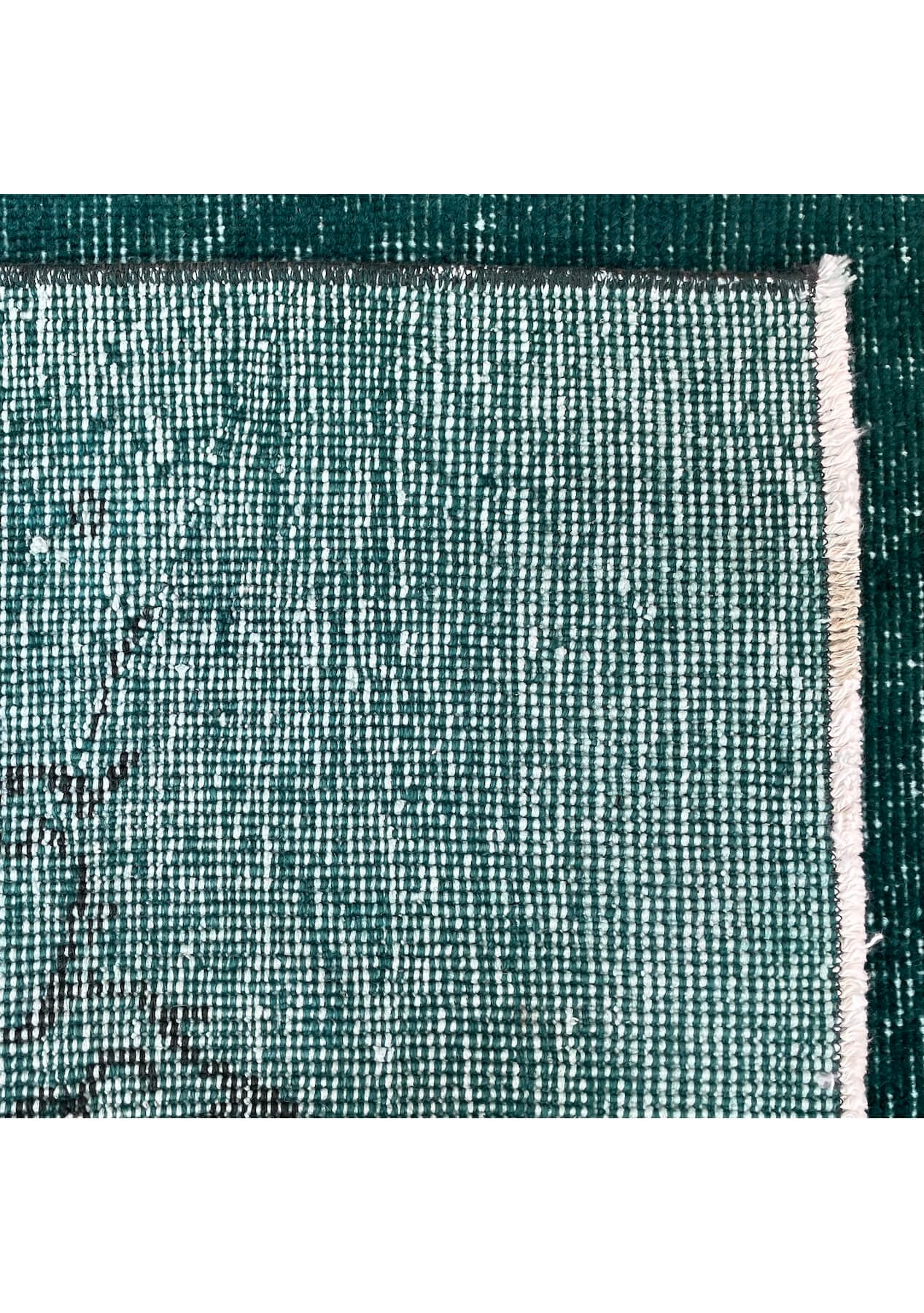 Donna - Vintage Green Overdyed Rug - kudenrugs