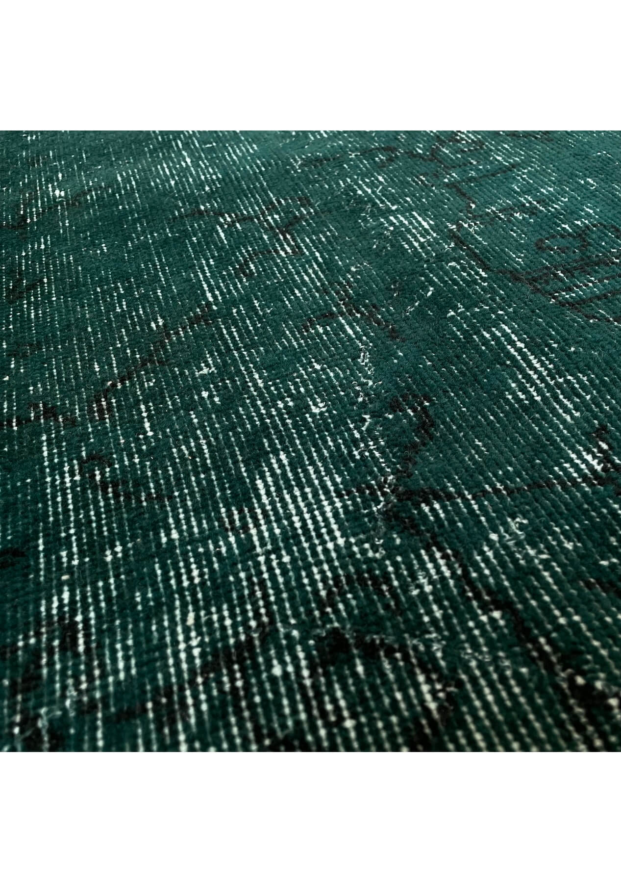 Donna - Vintage Green Overdyed Rug - kudenrugs