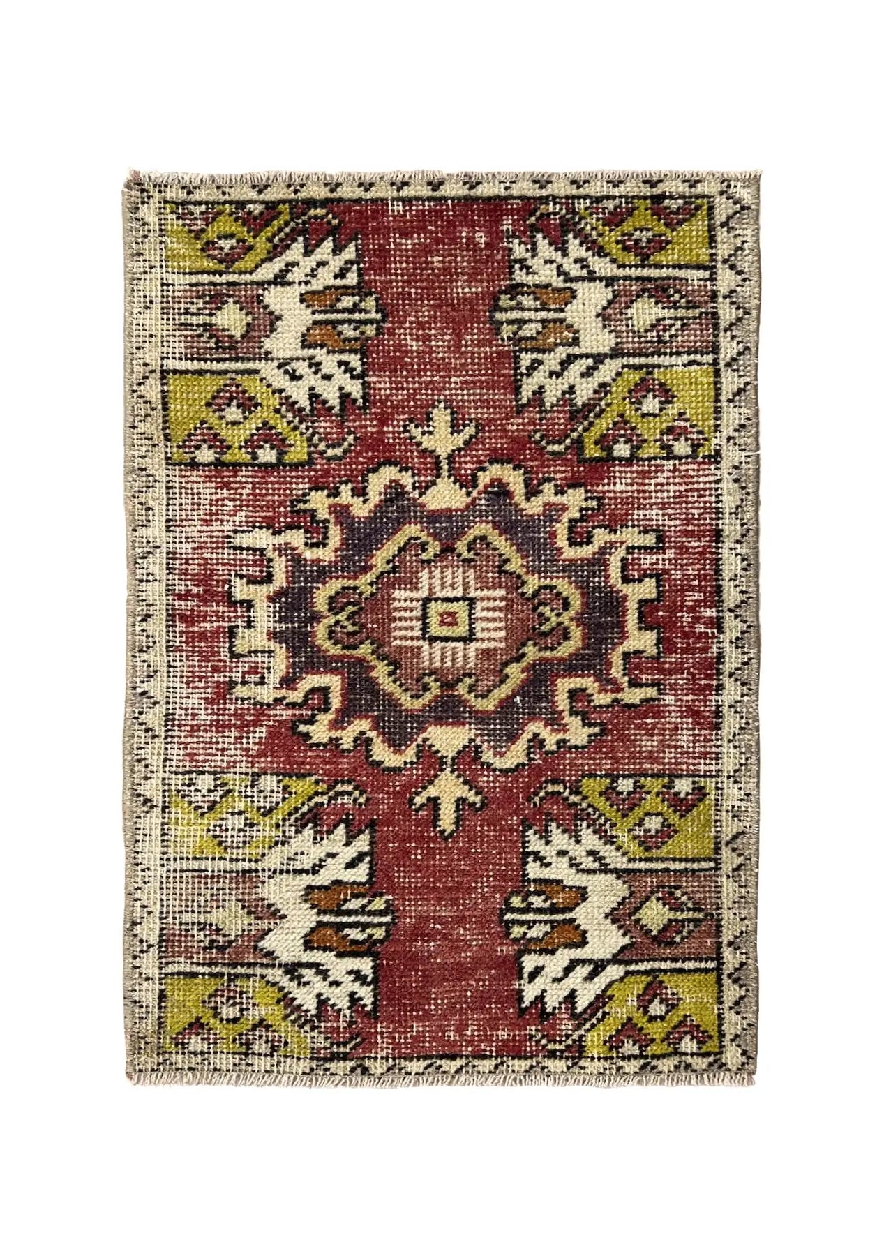 Ealasidde - Vintage Mini Red Area Rug - kudenrugs