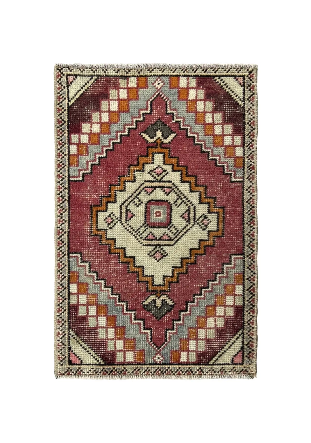 Edyn - Vintage Mini Pink Area Rug - kudenrugs