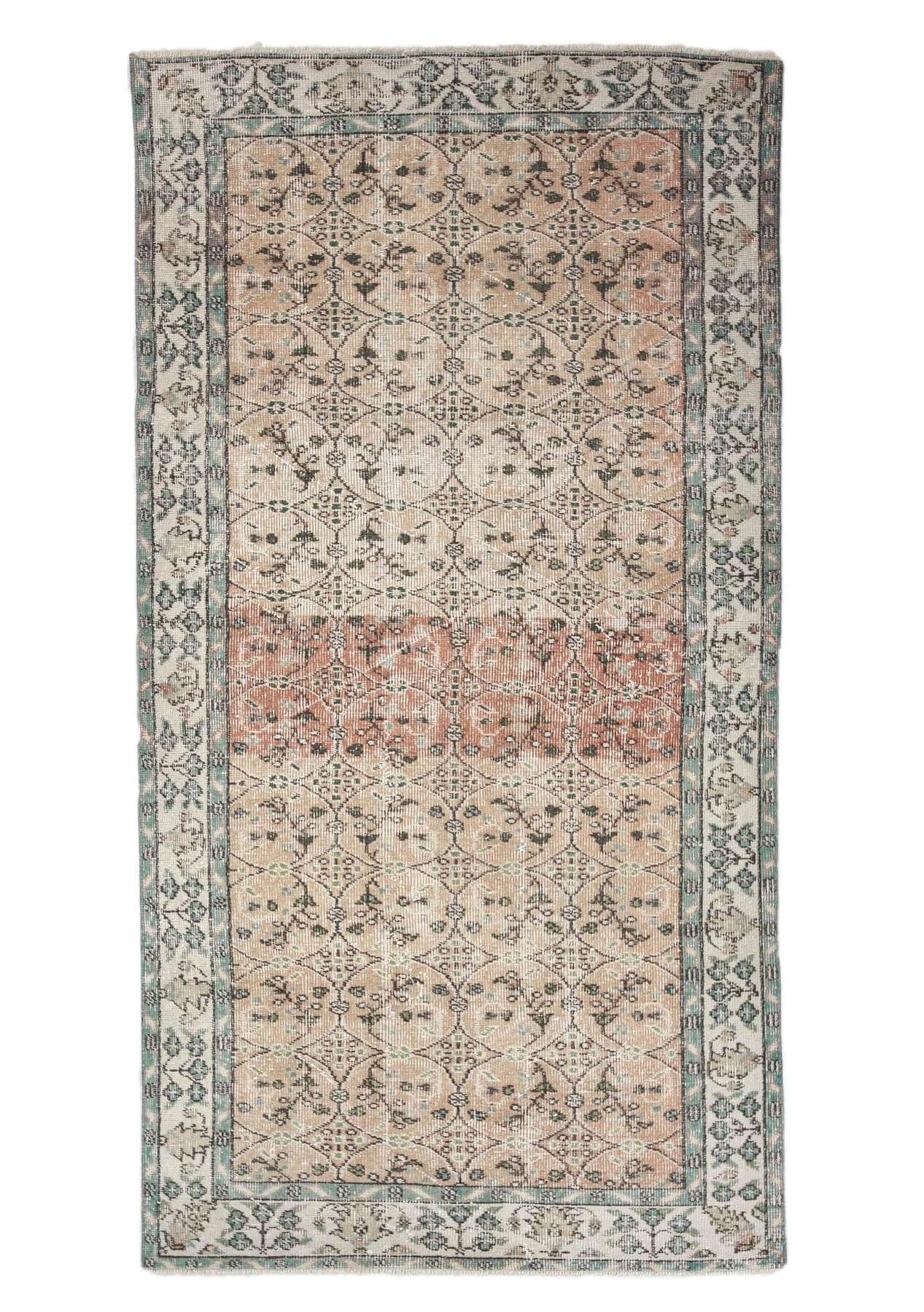 Eila - Vintage Orange Antique Washed Rug - kudenrugs