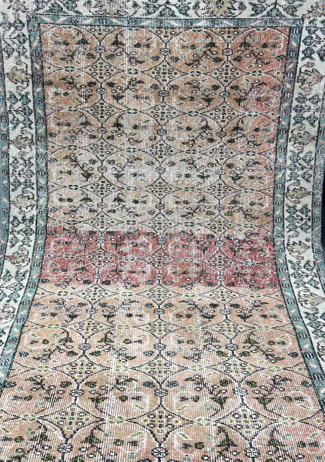 Eila - Vintage Orange Antique Washed Rug - kudenrugs