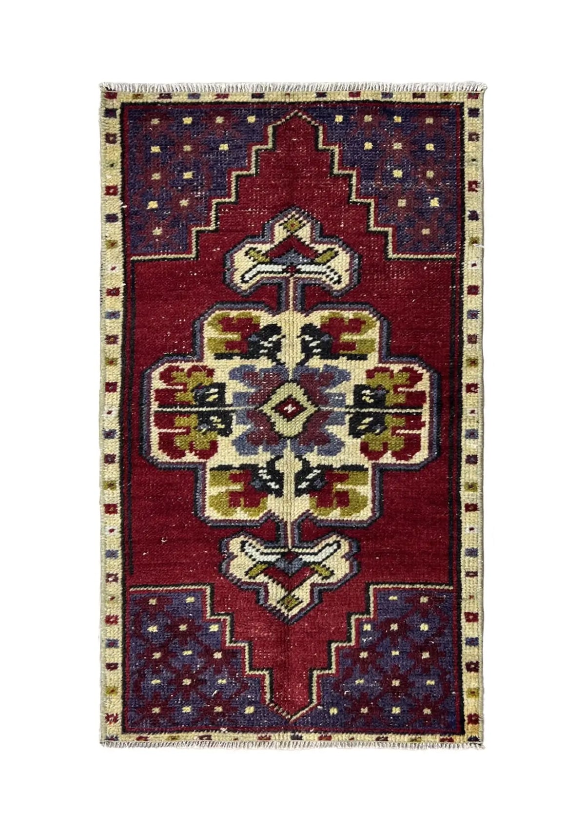 Elenore - Vintage Mini Red Area Rug - kudenrugs