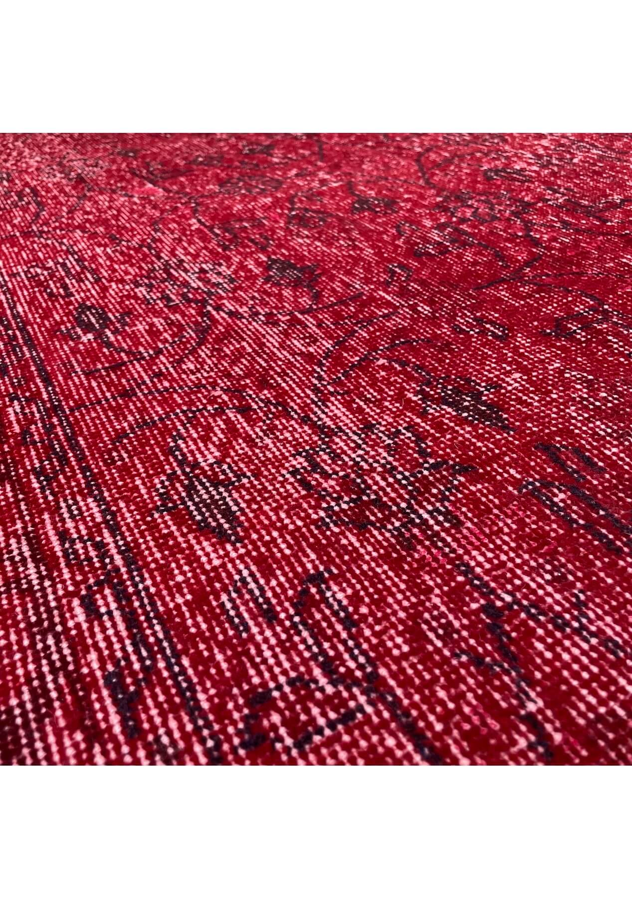 Elle - Vintage Red Overdyed Rug - kudenrugs
