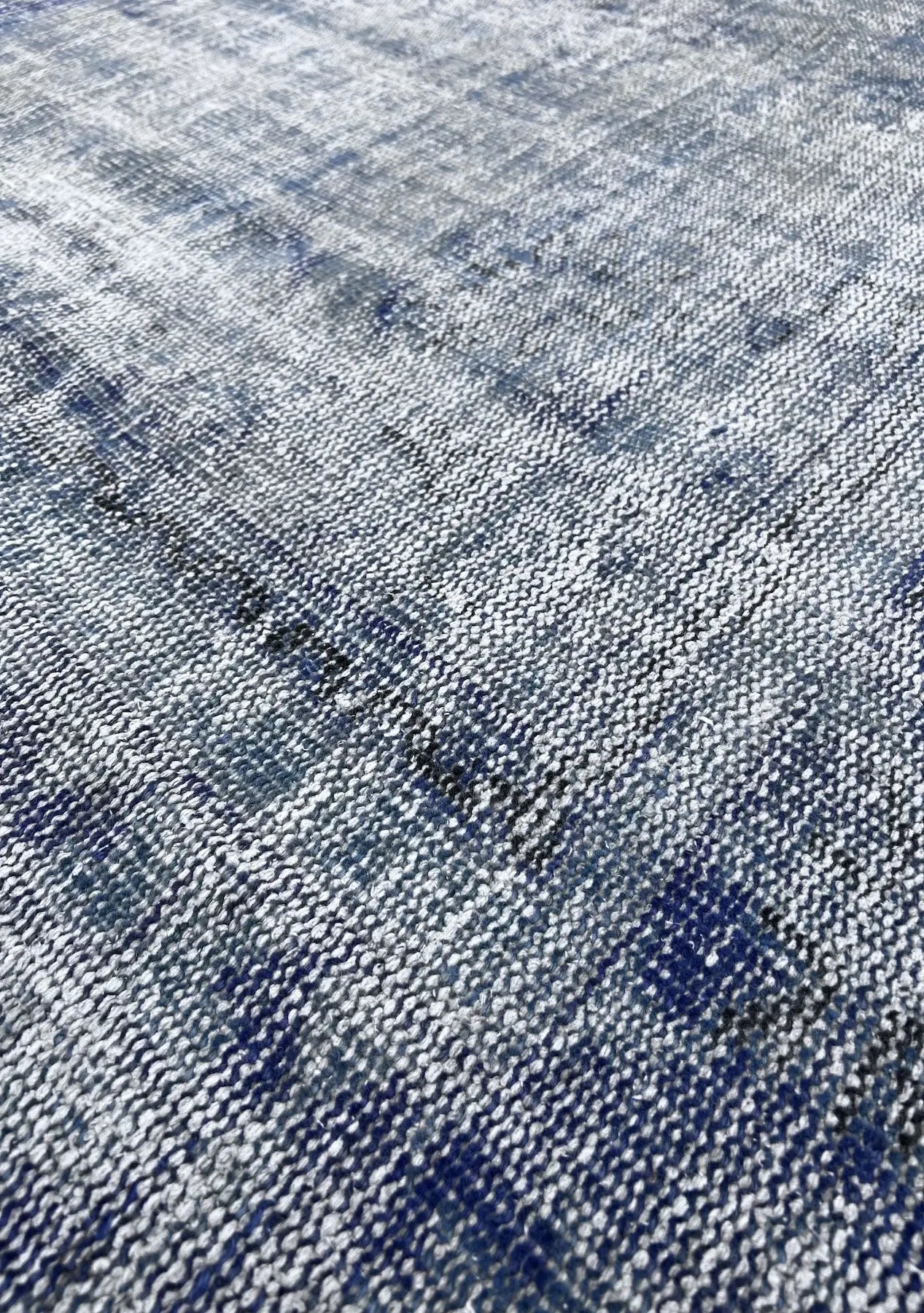 Ellianna - Vintage Blue Overdyed Rug - kudenrugs