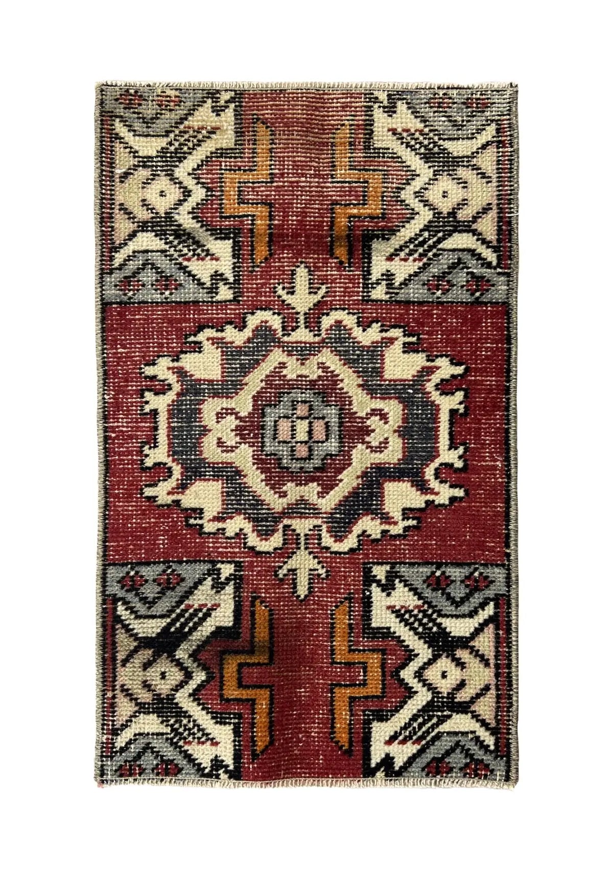 Ellyze - Vintage Mini Red Area Rug - kudenrugs