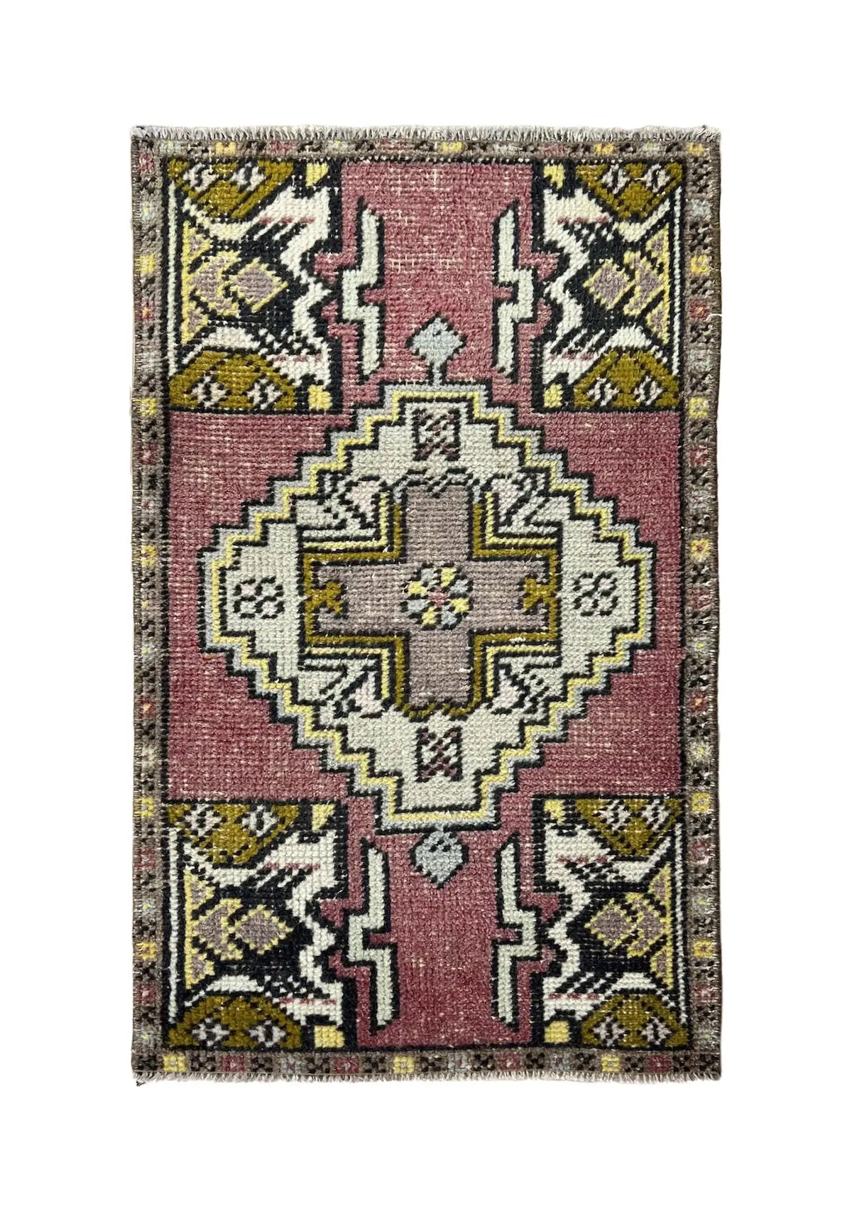 Emeline - Vintage Mini Pink Area Rug - kudenrugs