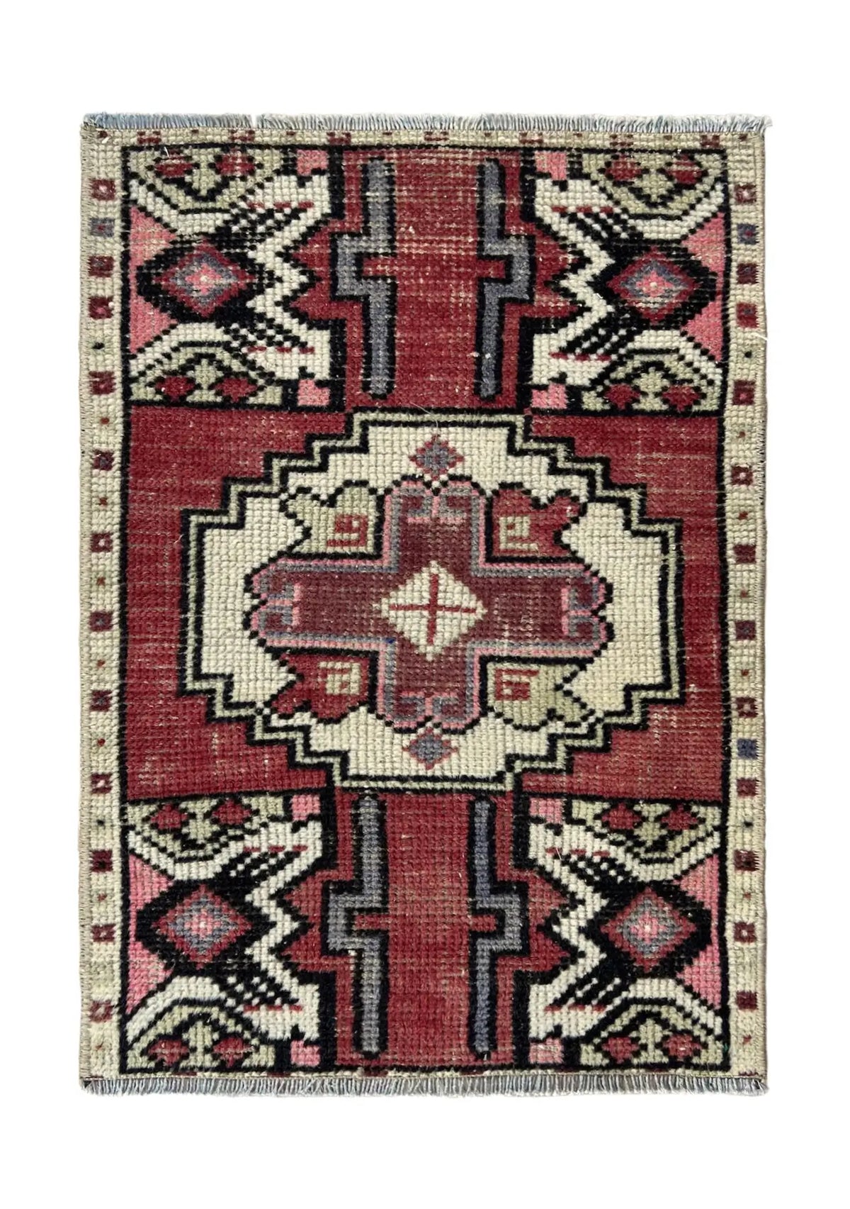 Engelica - Vintage Mini Red Area Rug - kudenrugs