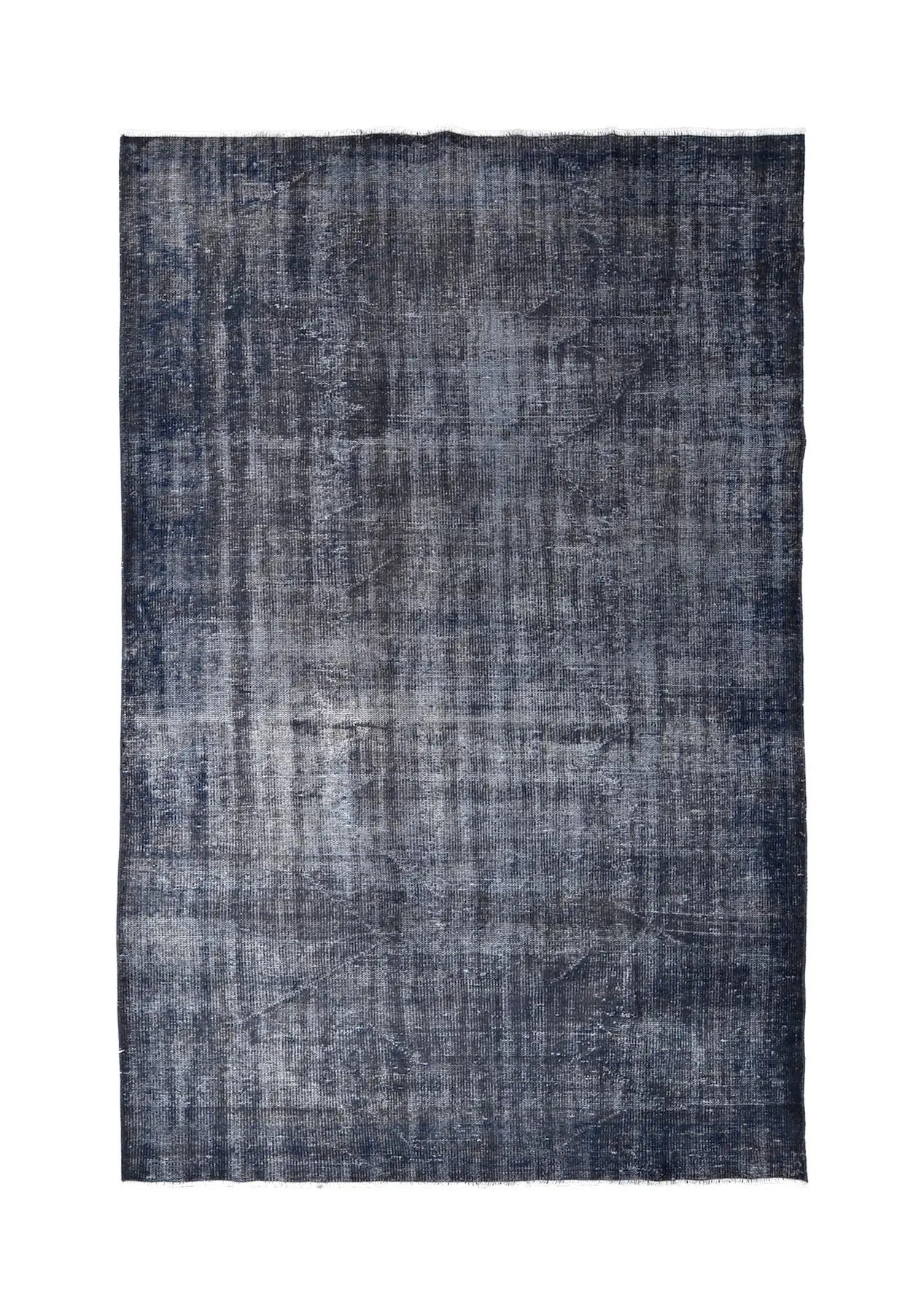 Estella - Vintage Black Overdyed Rug - kudenrugs