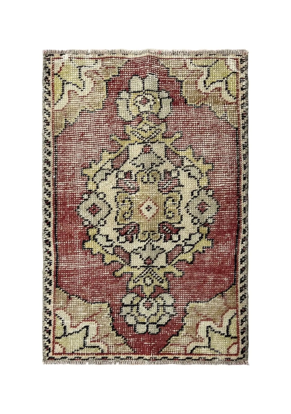 Eugenie - Vintage Mini Red Area Rug - kudenrugs