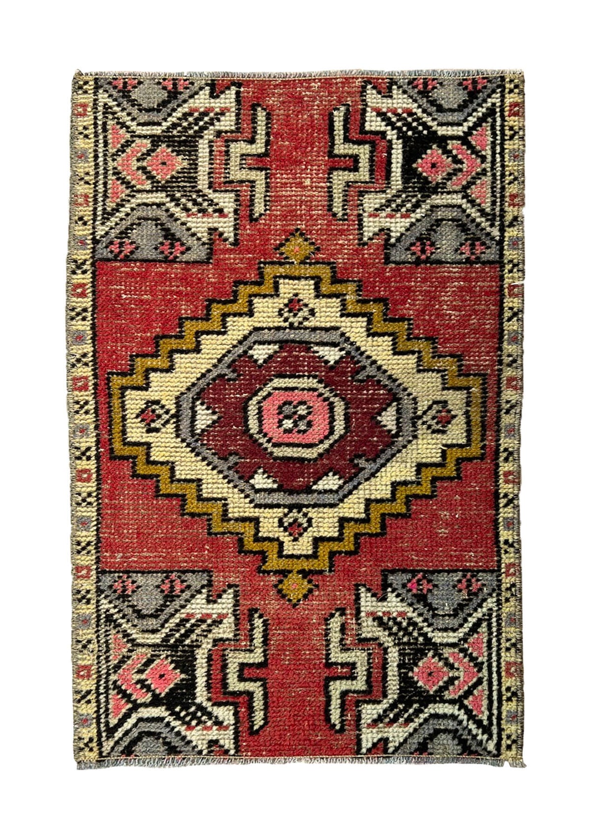 Eve - Vintage Mini Red Area Rug - kudenrugs