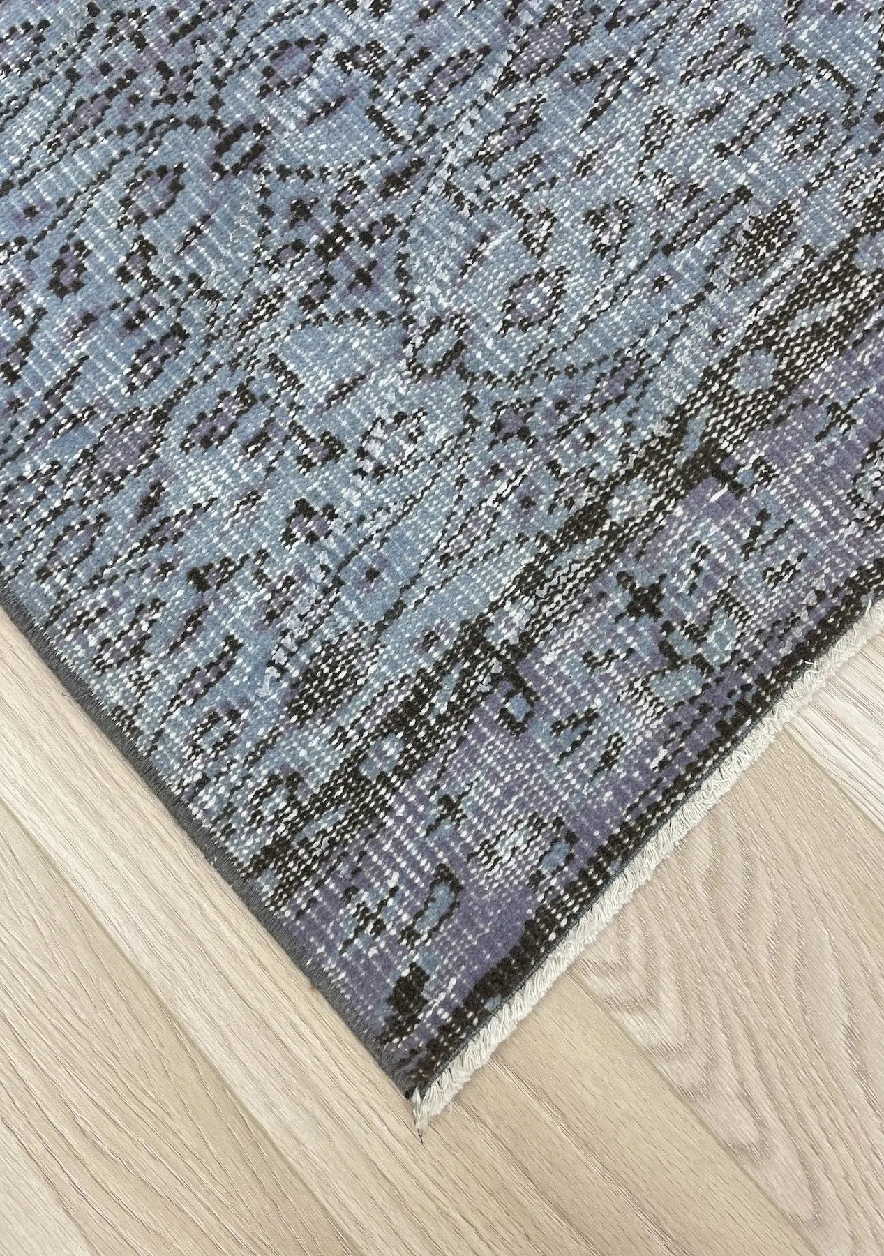 Everlee - Vintage Blue Overdyed Rug - kudenrugs