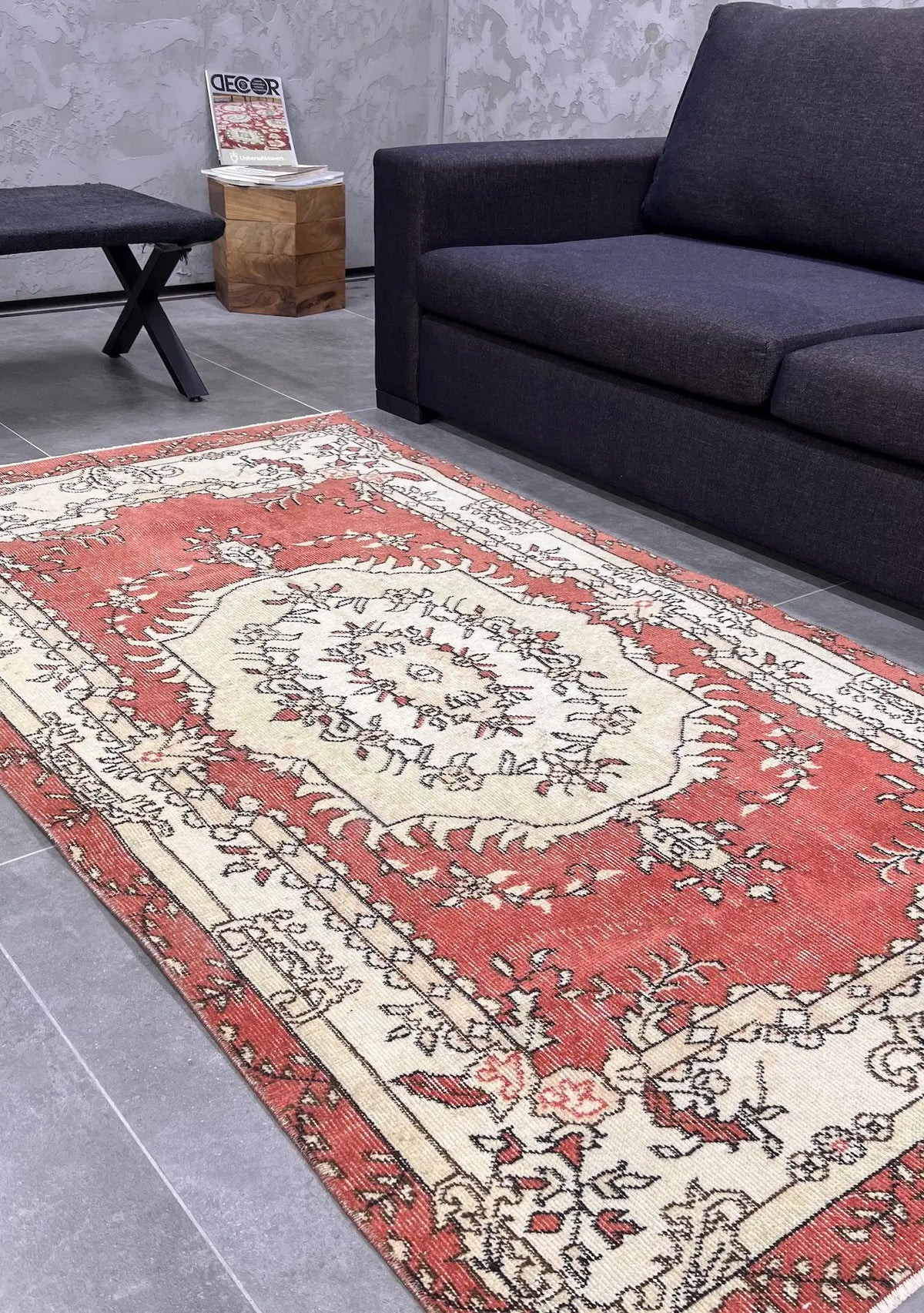 Felicity - Vintage Red Antique Washed Rug - kudenrugs