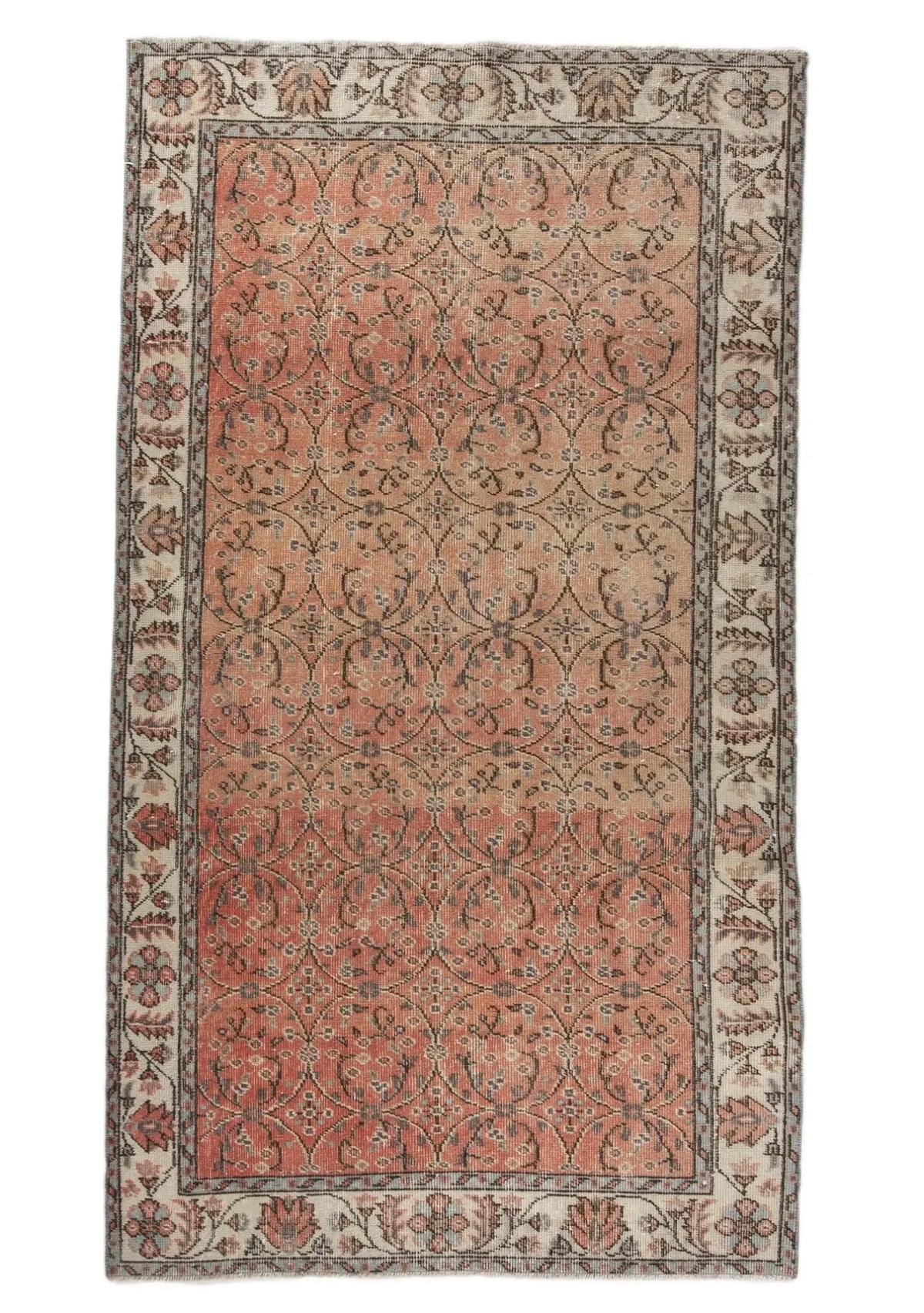 Fiona - Vintage Orange Antique Washed Rug - kudenrugs